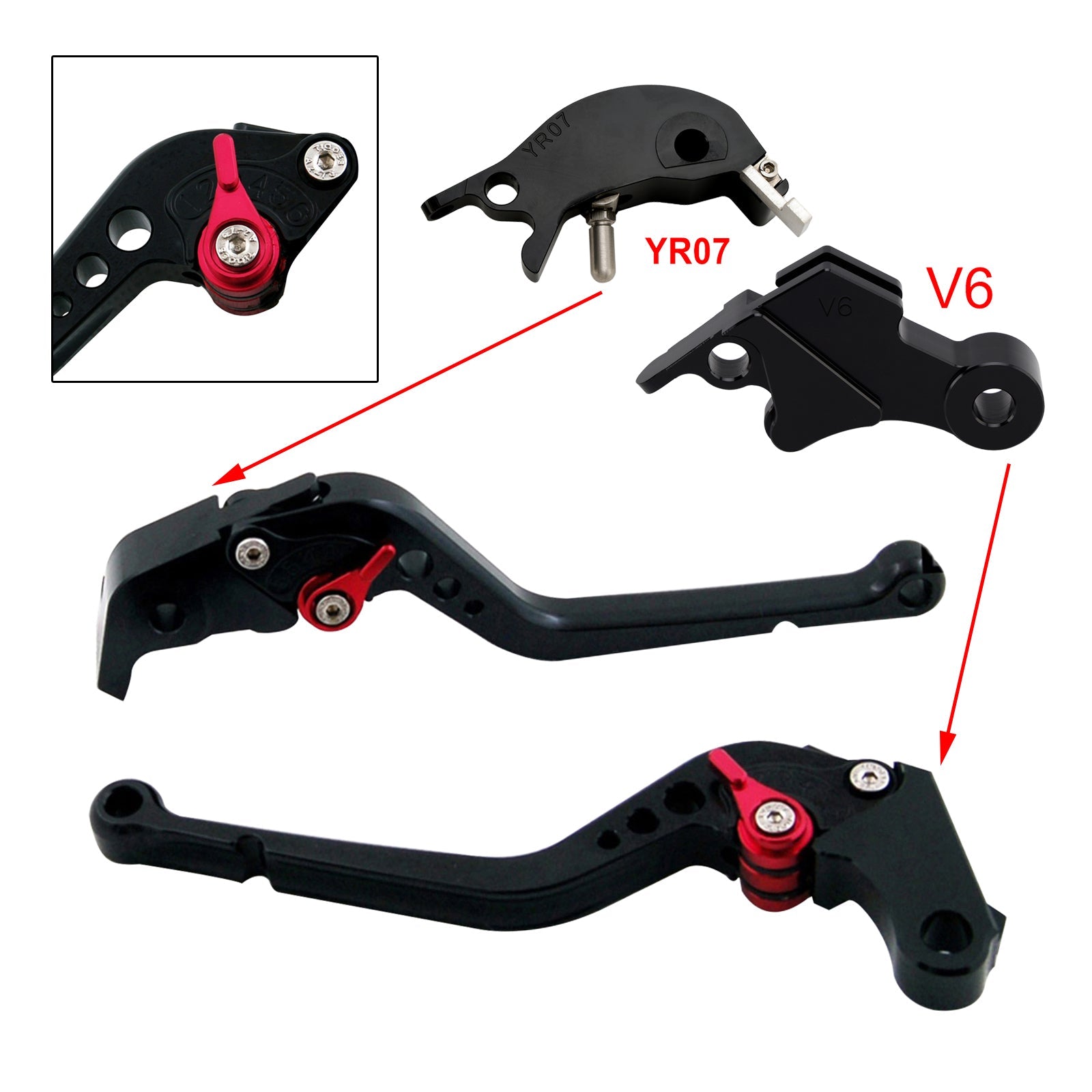 Levier de frein et d'embrayage long compatible avec YAMAHA XSR900 XSR900GP MT-09 MT-09SP 2024-2025