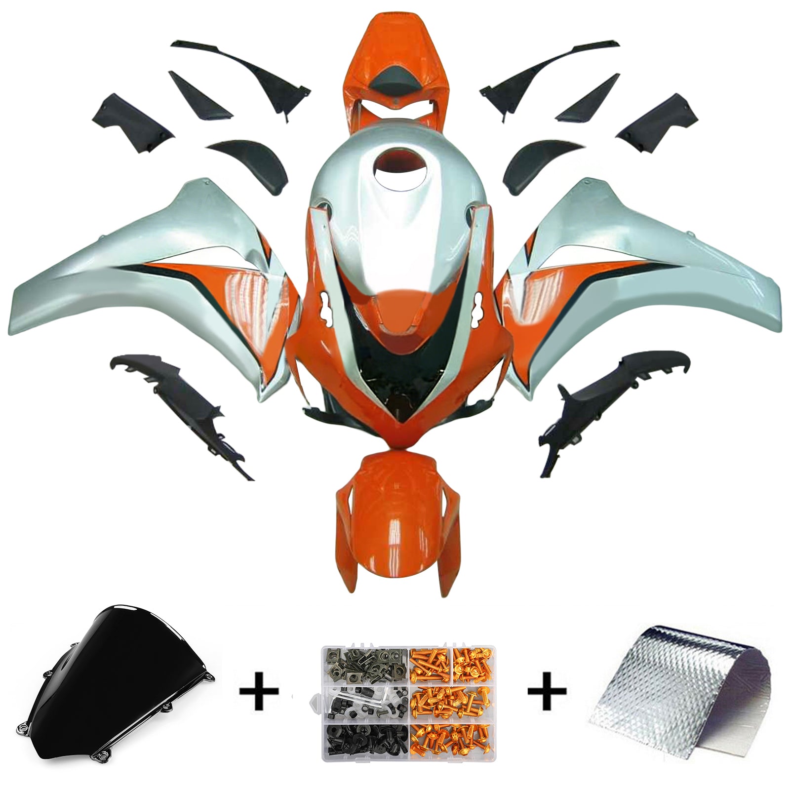 Kit de carénage injecté en plastique ABS pour Honda CBR1000RR 2008-2011