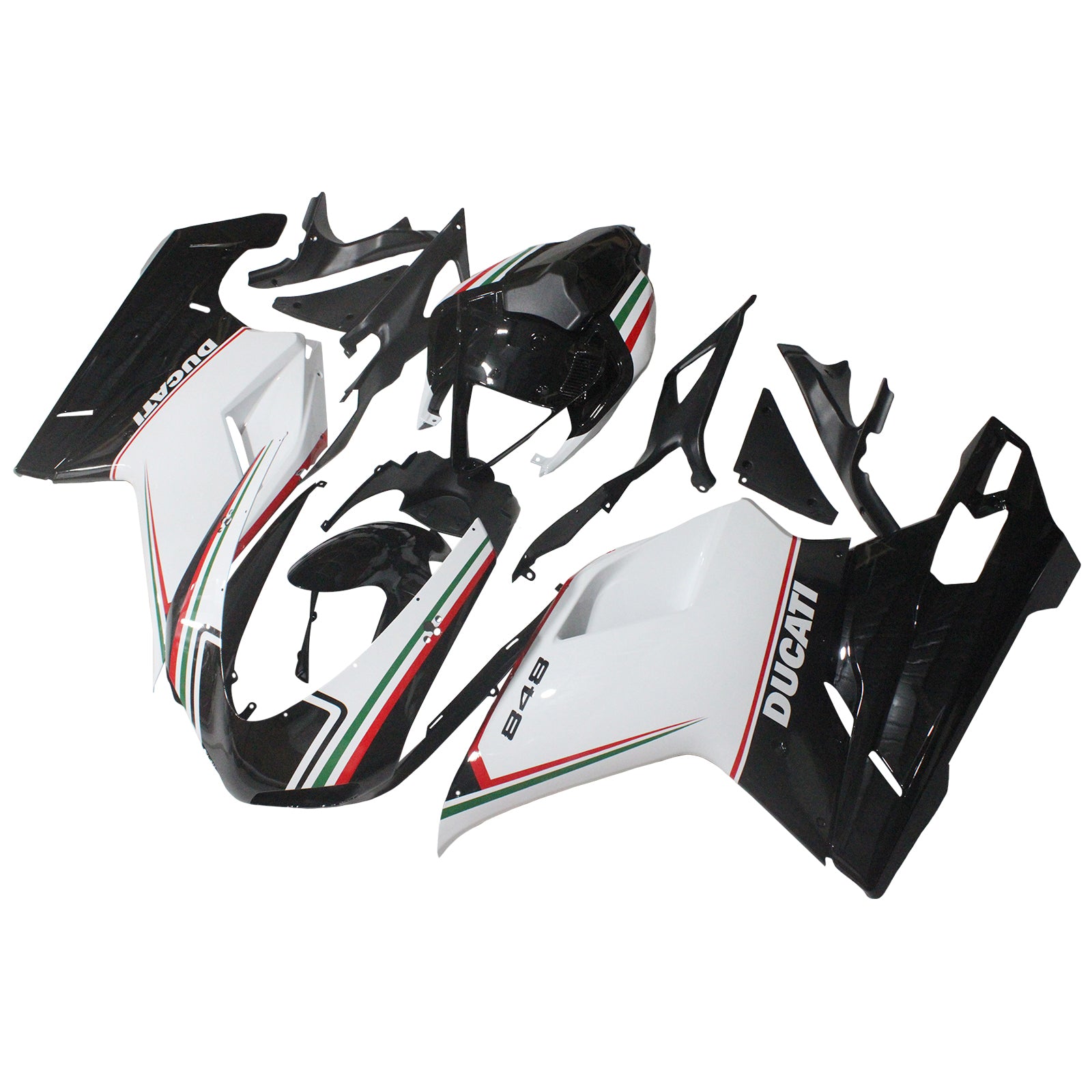 Kit de carenado de plástico ABS para Ducati 1098 1198 848 2007-2011
