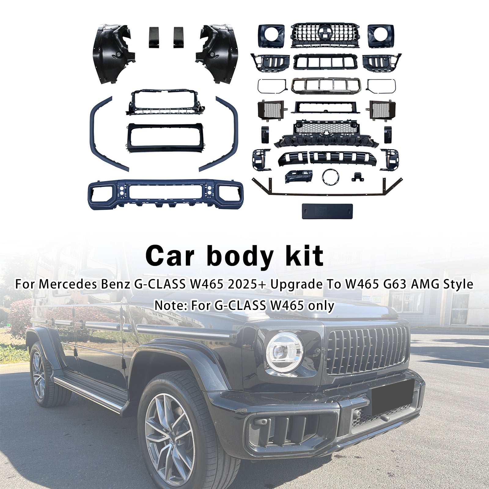 AMG G63 -tyylinen korisarja Mercedes-Benz G-luokkaan W465 (vuodesta 2025)