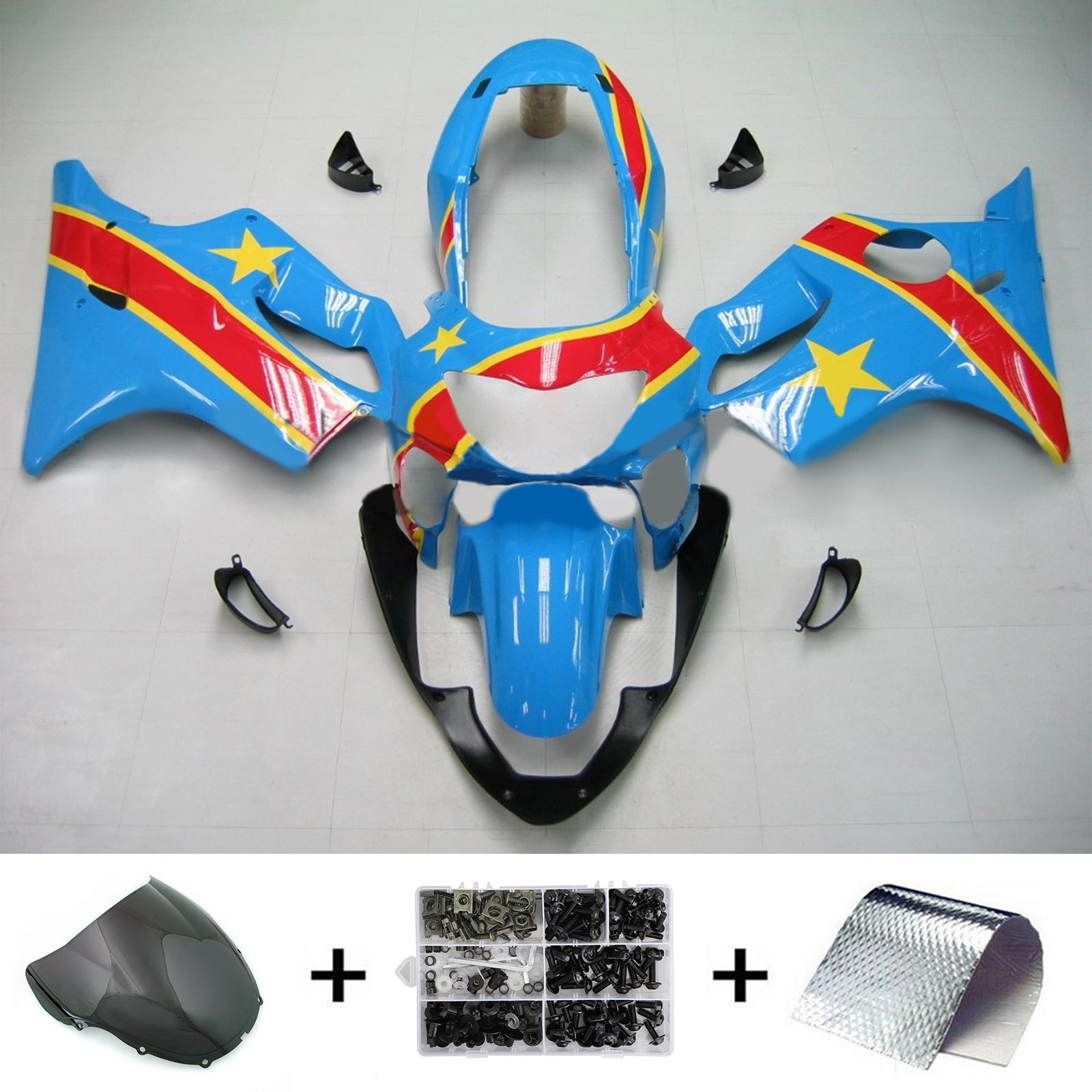 1999-2000 Honda CBR600F4 Kit carenatura iniezione carrozzeria in plastica ABS