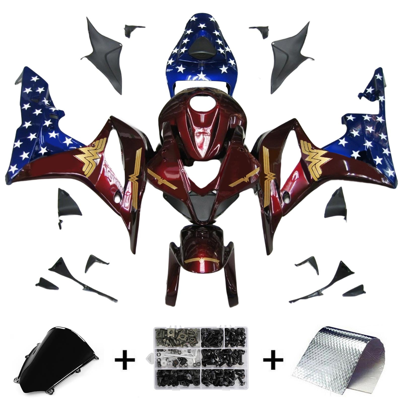 Kit de carénage à injection en plastique ABS pour Honda CBR600RR 2007-2008 F5