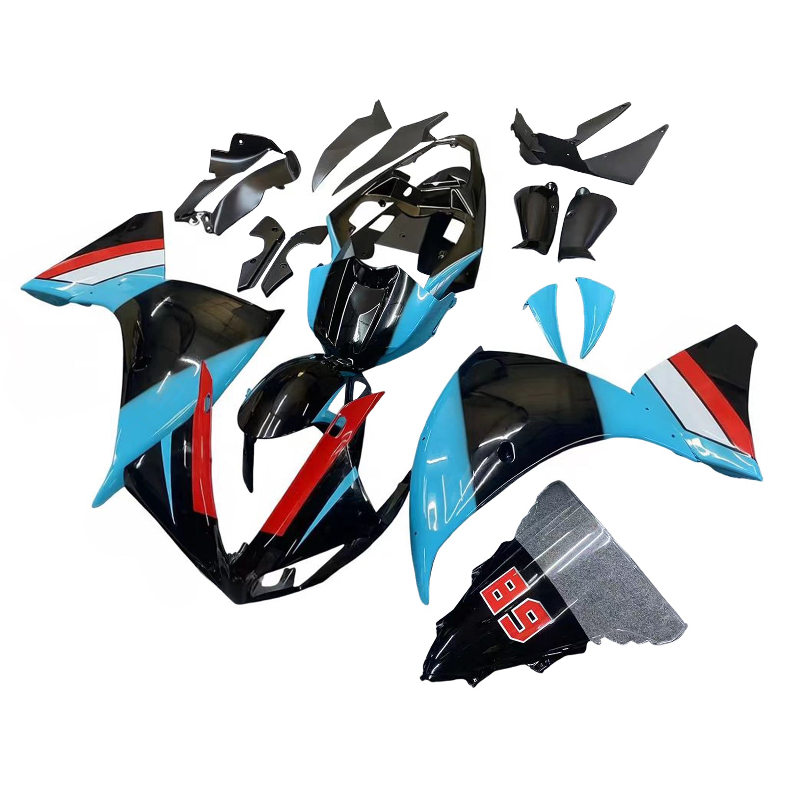 Kit de carenado de inyección de plástico ABS para Yamaha YZF 1000 R1 2009-2011