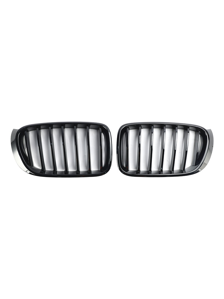 Parrilla de parachoques delantero negro brillante para BMW X3 X4 F25 F26 2014-2017