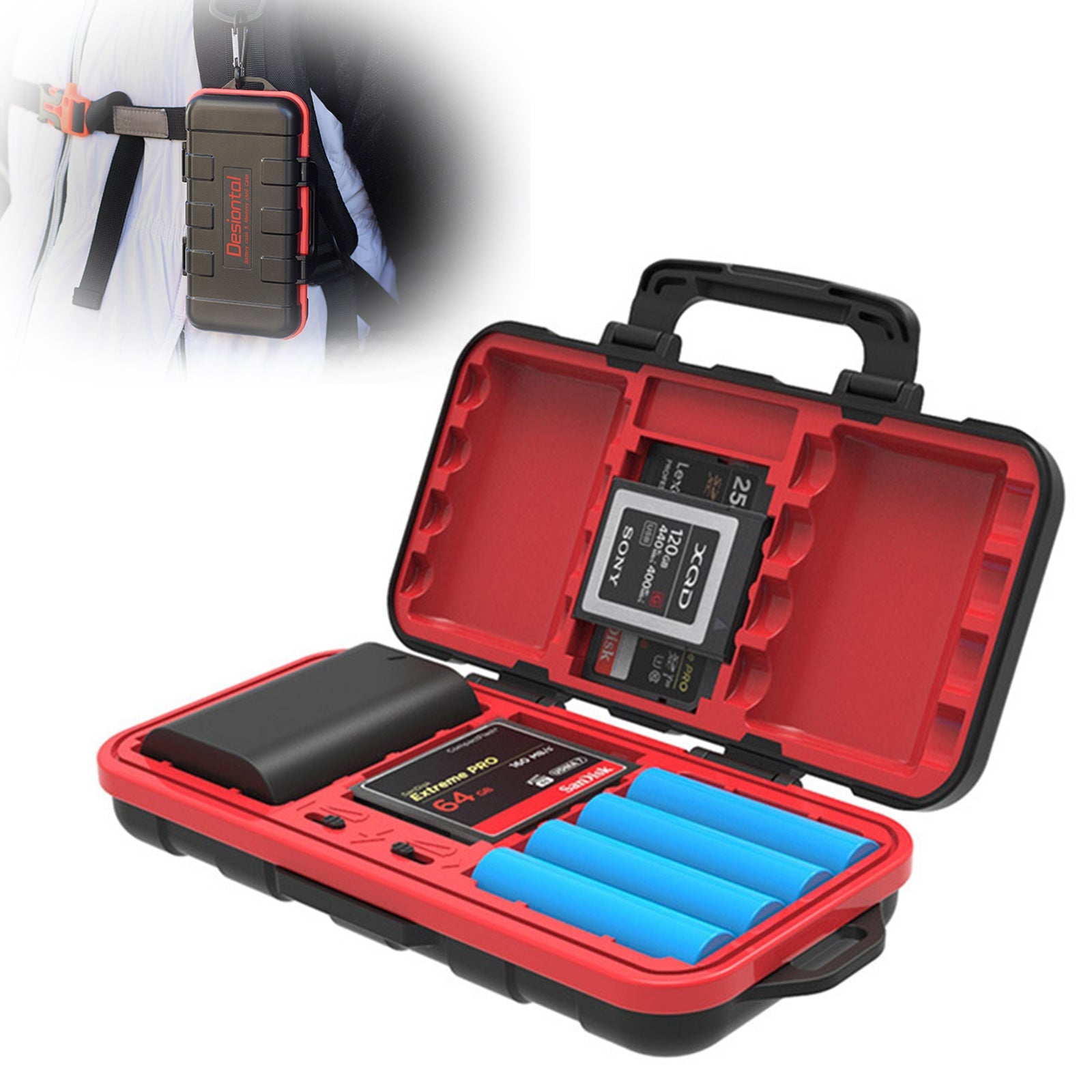 Kameran muistikortin suojakotelo Kameran akkukotelo SD/TF-kortin tallennuslaatikkosarja