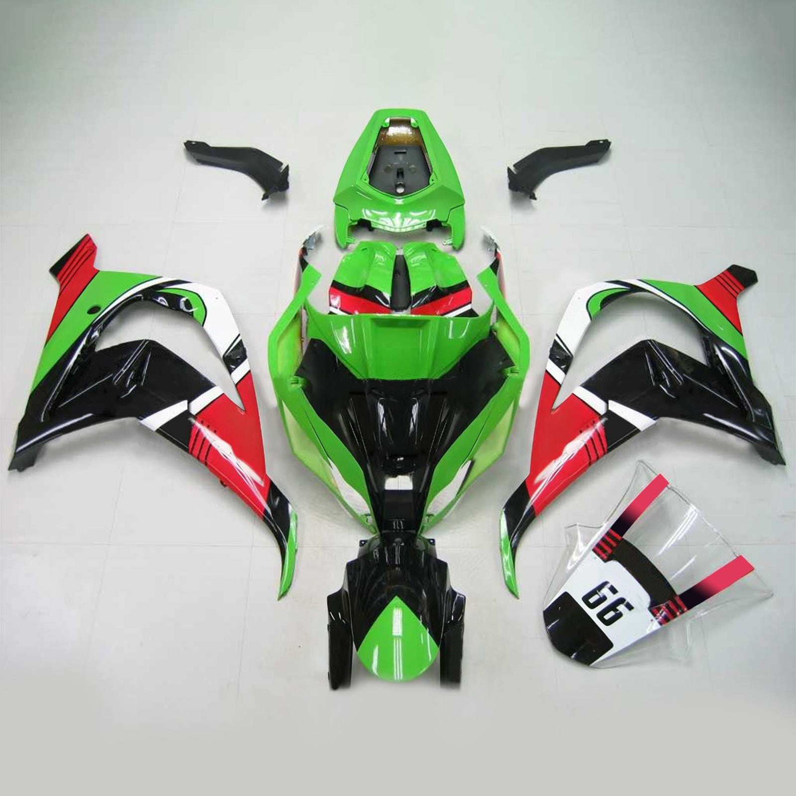 Kit de carénage injecté en plastique ABS pour Kawasaki ZX10R 2016-2020