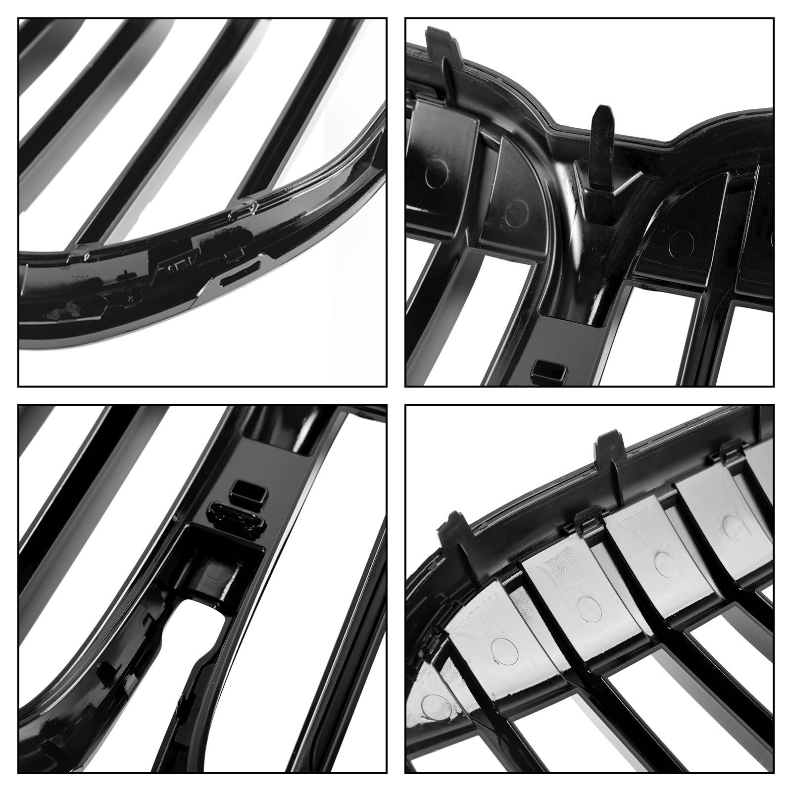 Grille avant noire brillante compatible avec BMW Série 7 G11 G12 2019-2022, à barre unique