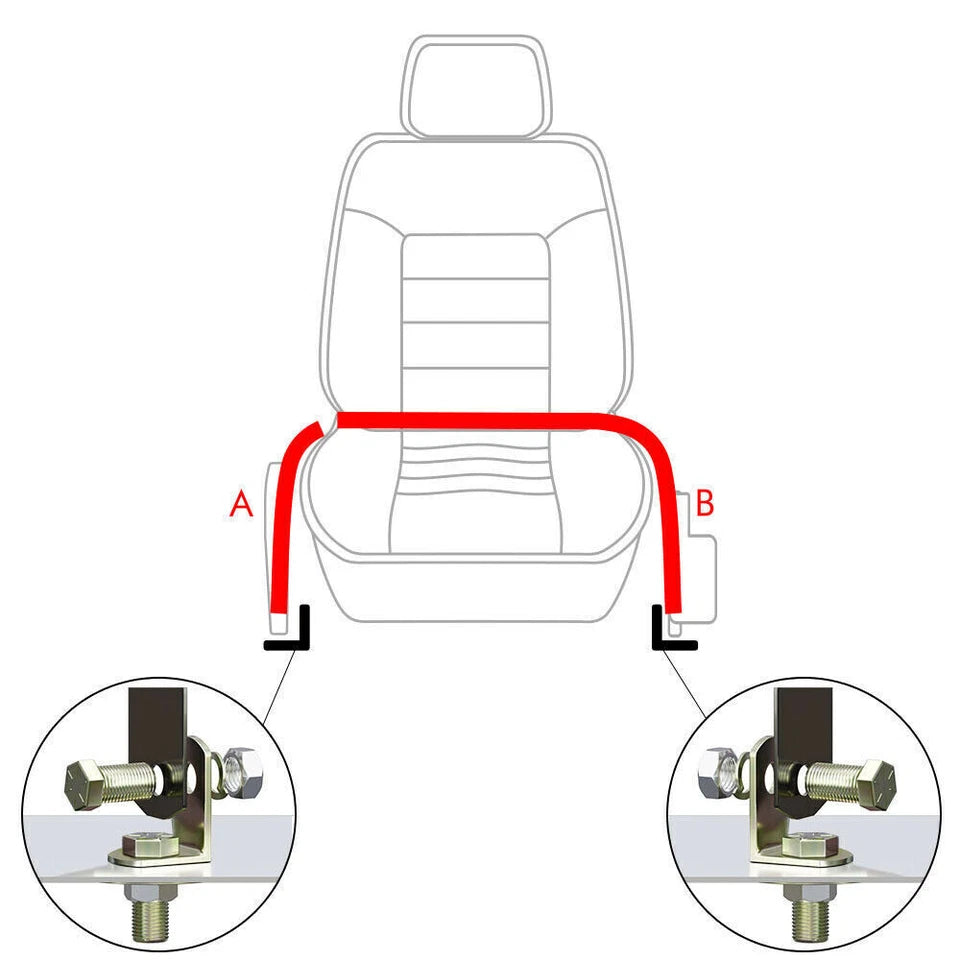 2 Ensembles de Ceinture de Sécurité Rétractable à 2 Points pour Voiture avec Boucle Universelle Réglable Générique