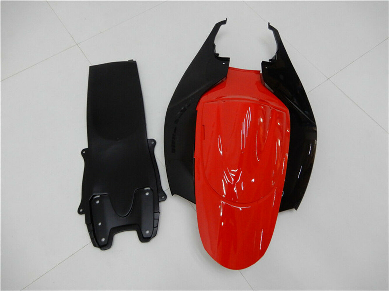 Amotopart Carena Suzuki GSXR600/750 2006-2007 Kit Plastiche Iniezione Rosso Nero Generico