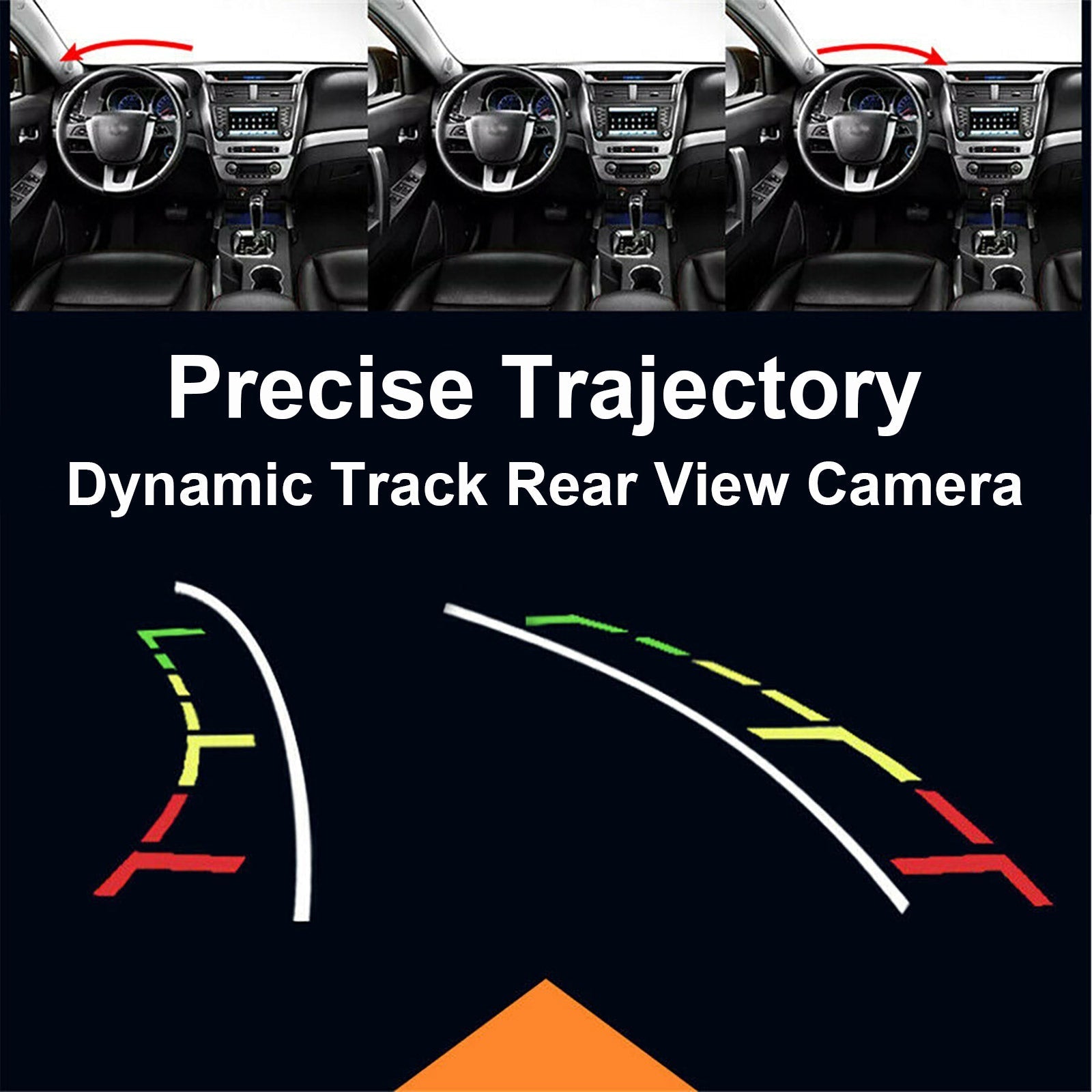 La trajectoire dynamique HD suit la caméra de recul sans fil de voiture adaptée pour E46 E53 E70