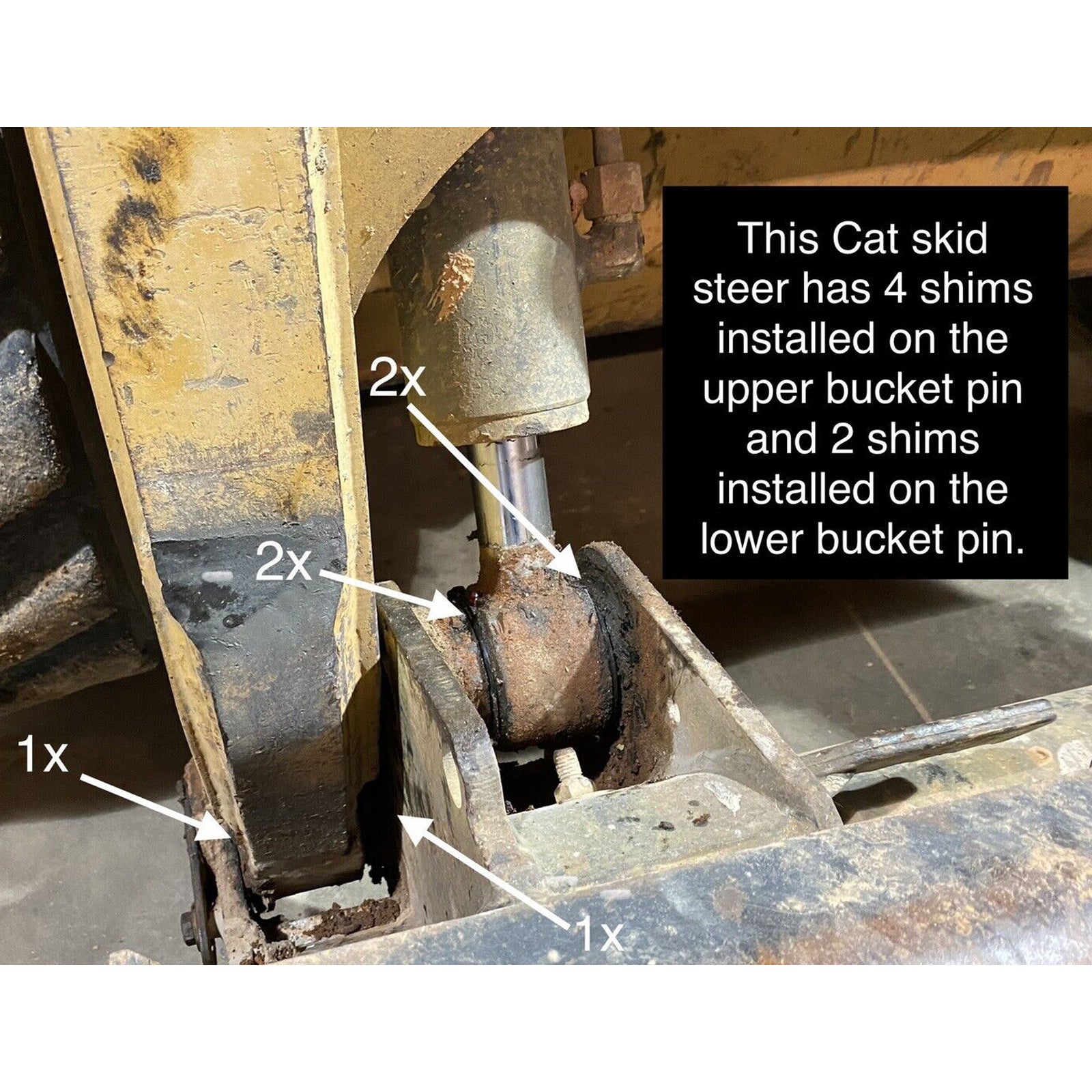 Kit spessori per benna per escavatore da 45 mm per Bobcat Deere Komatsu Skid Steering Cat