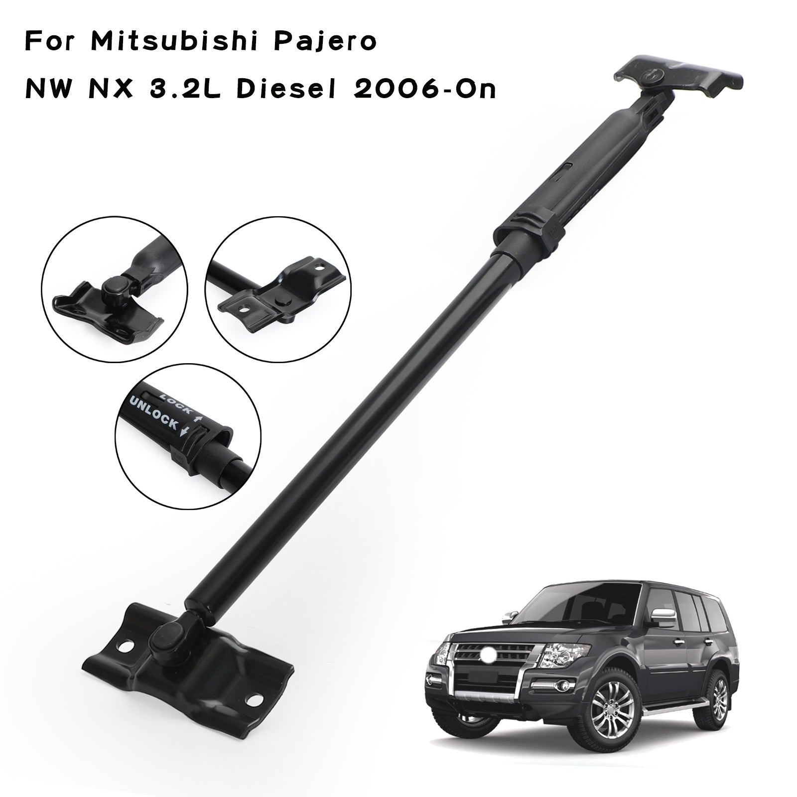 Tappo di sicurezza per portellone posteriore per Pajero Shogun V98W MK4 3.2L Generico