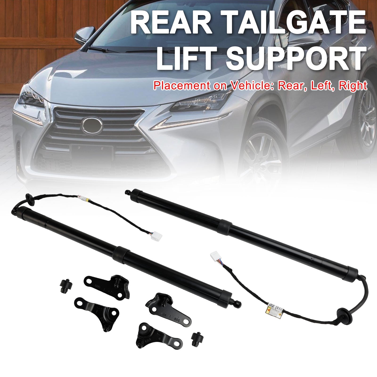 2 puntales traseros para puerta trasera aptos para Lexus NX200t NX300h 2.0L 2.5L 2015-2020