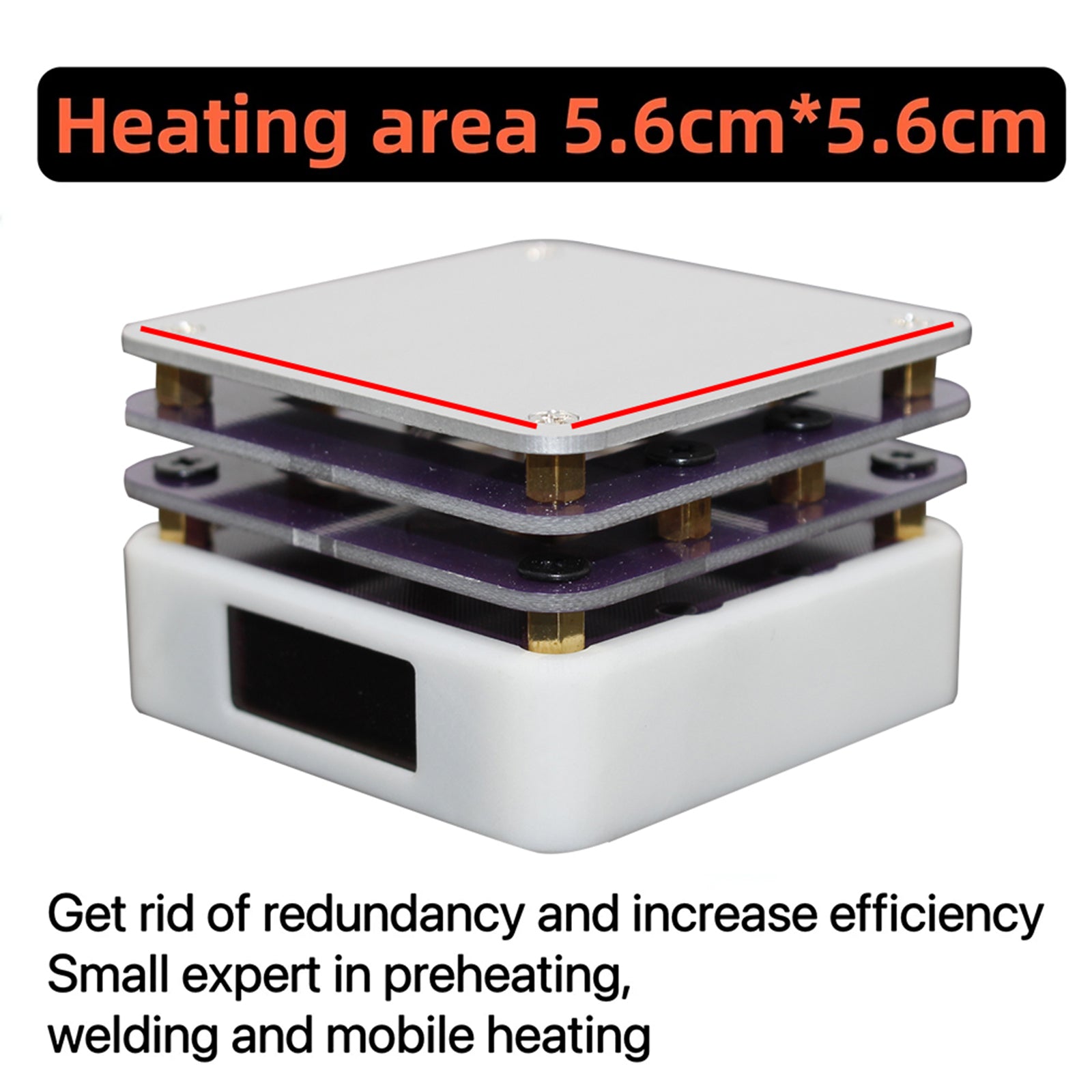 Mini placa caliente PCB soldadura pantalla LCD estación de calefacción de soldadura 65W