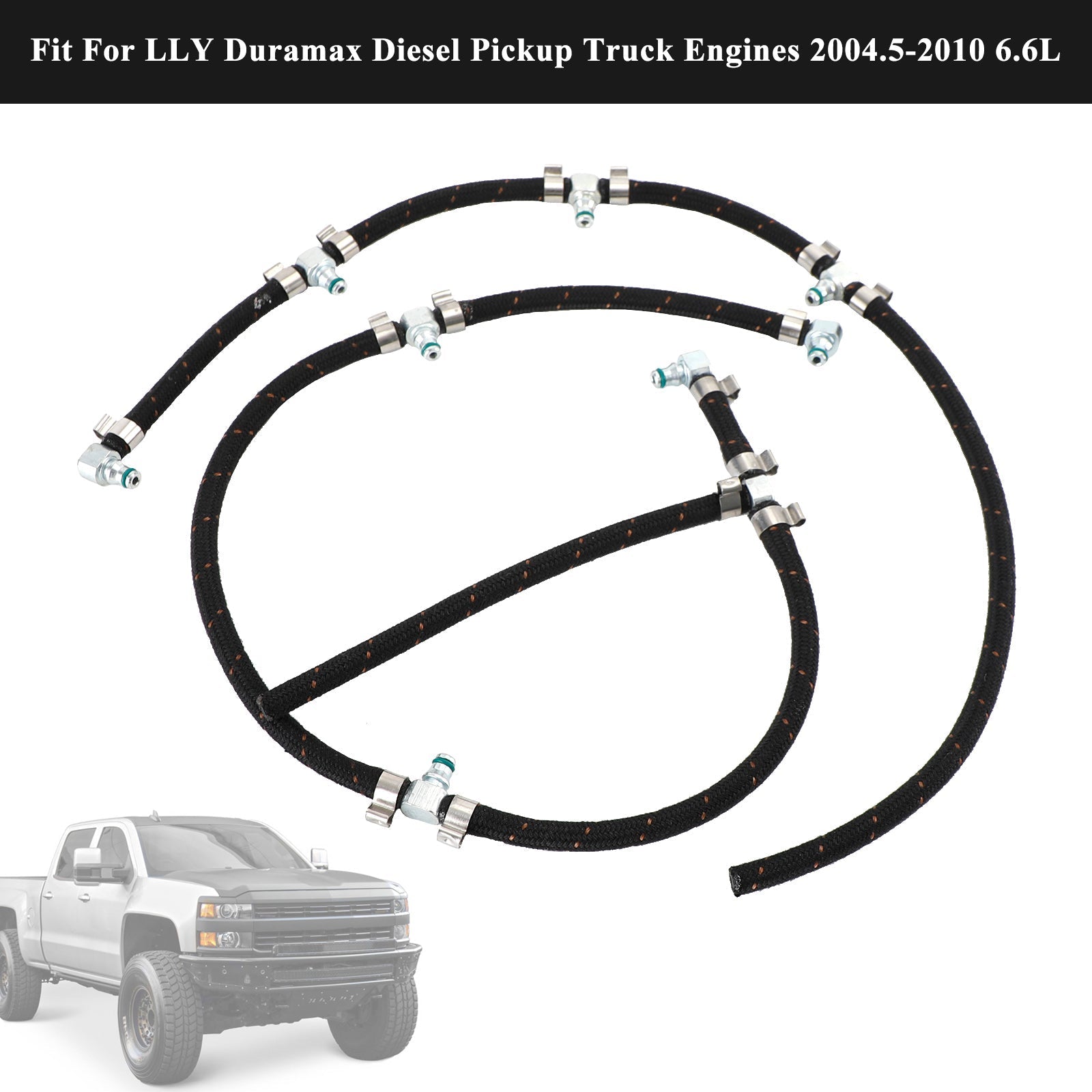 Duramax 2004-2010 Kit de ligne de retour d'injecteur de carburant pour moteurs de camion diesel 6,6 L