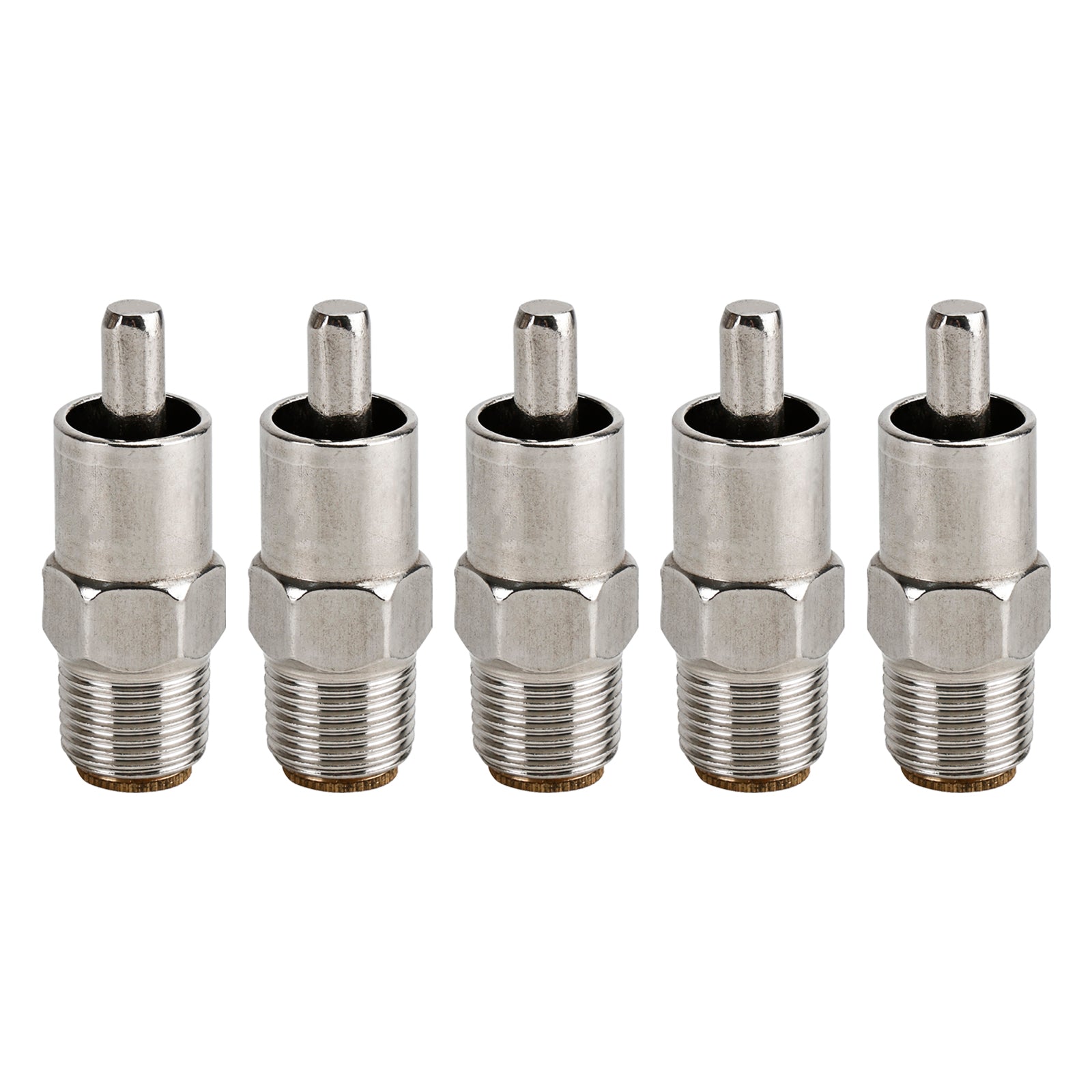 Bebedero automático para tetina de cerdo, tapón de cobre de acero inoxidable, 1/2 "NPT, 5 uds.