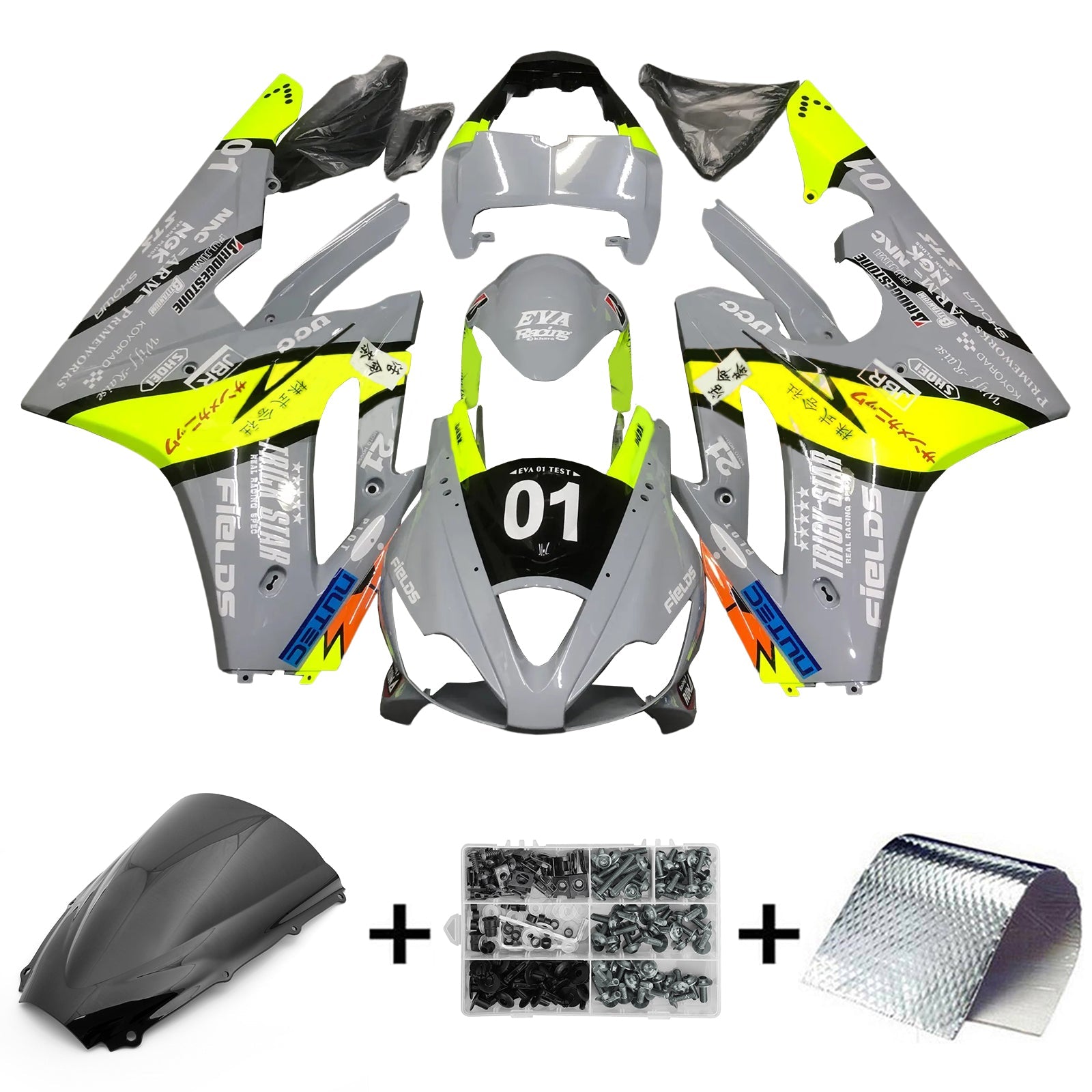 Amotopart Triumph Daytona 675 2006-2008 Kit de carenado de carrocería de plástico ABS