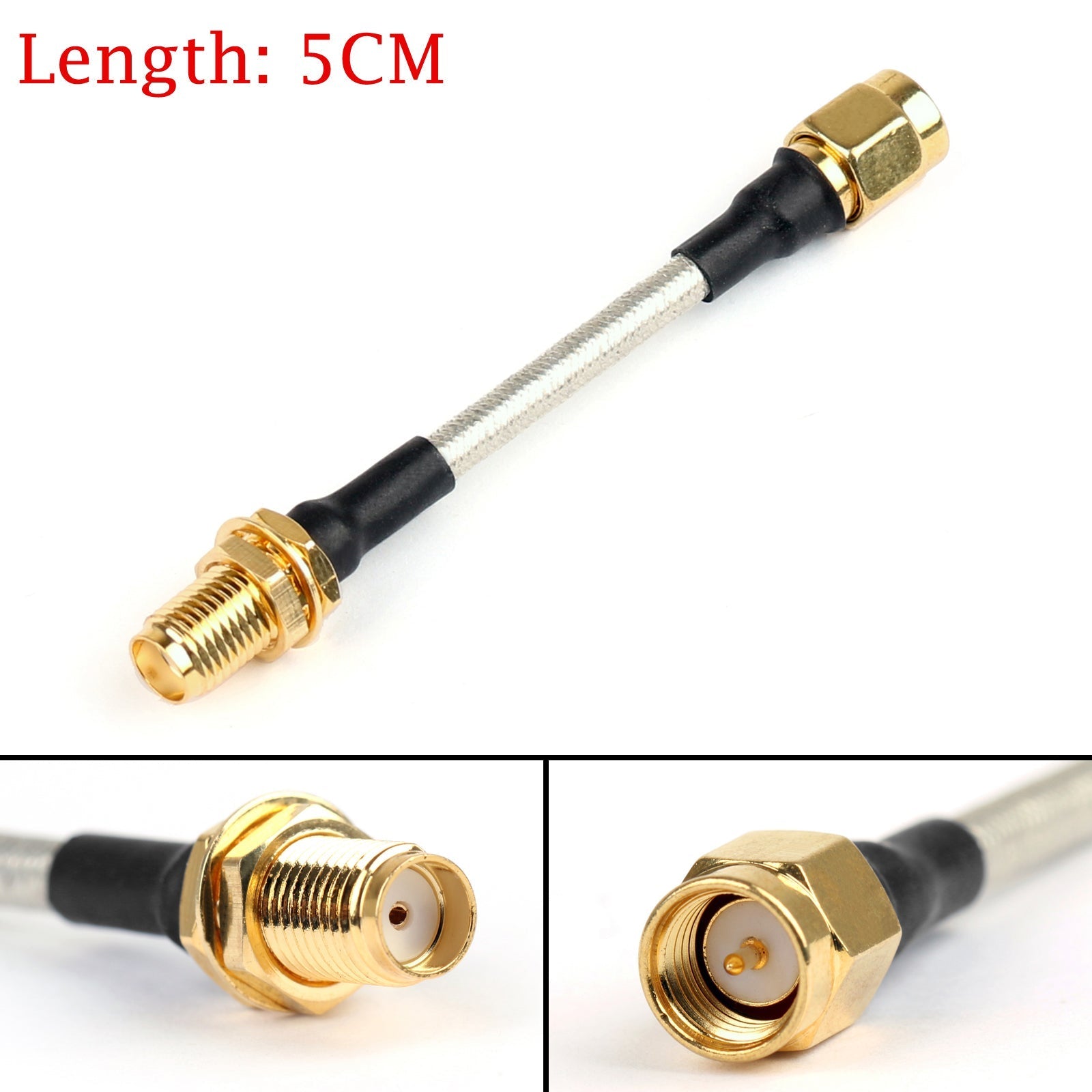 Cable alargador SMA macho a SMA hembra RG141 fabricado con cable semirrígido de 5CM Nuevo