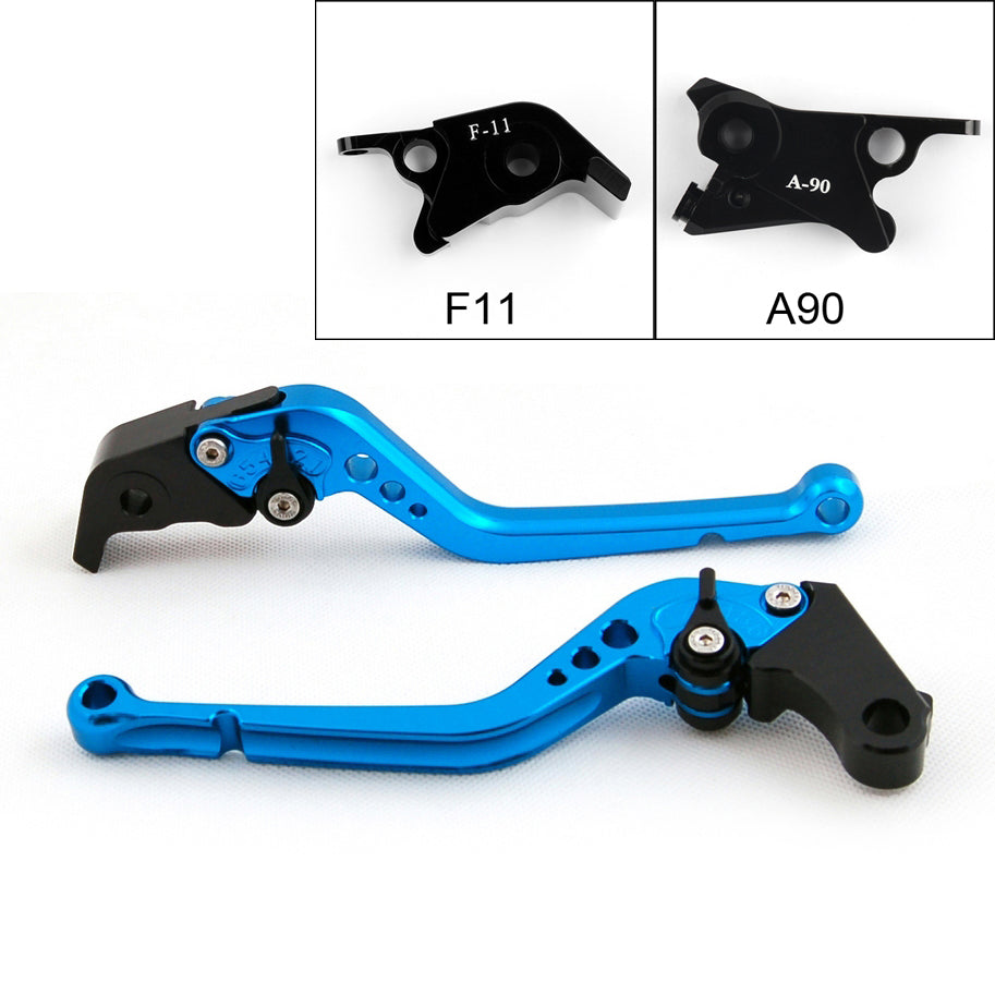 Manetas Freno Embrague Largas para KTM 690 Duke R 2014-2016 (F11/A90) Negras Genéricas 