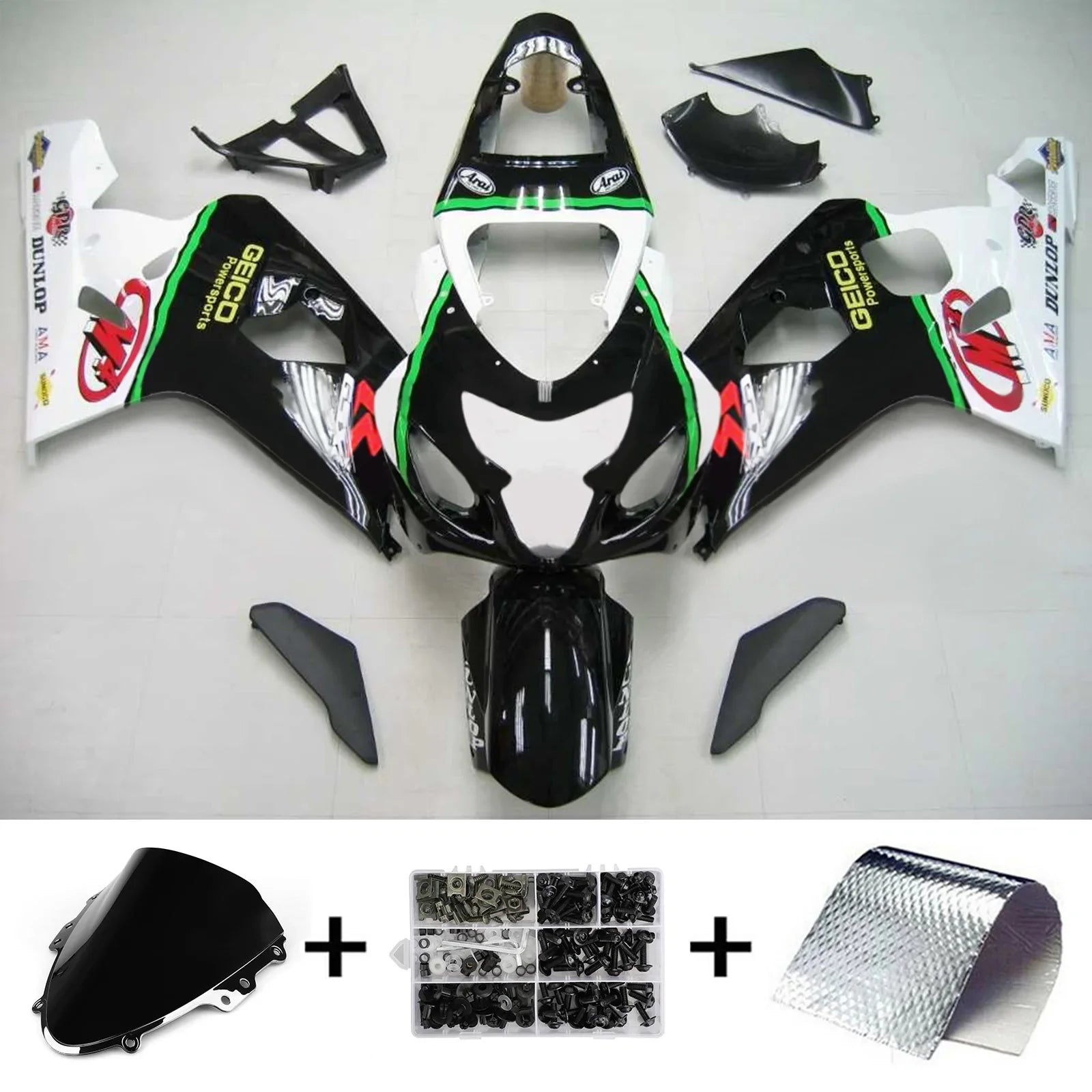 Amotopart Suzuki GSXR 600/750 2004-2005 Kit Carenado Plastico ABS Carroceria