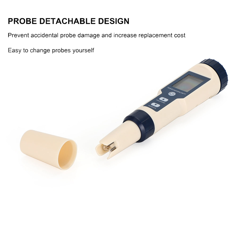 5in1 PH/TDS/EC/salinité/température testeur de qualité de l&#39;eau numérique outil de Test de compteur