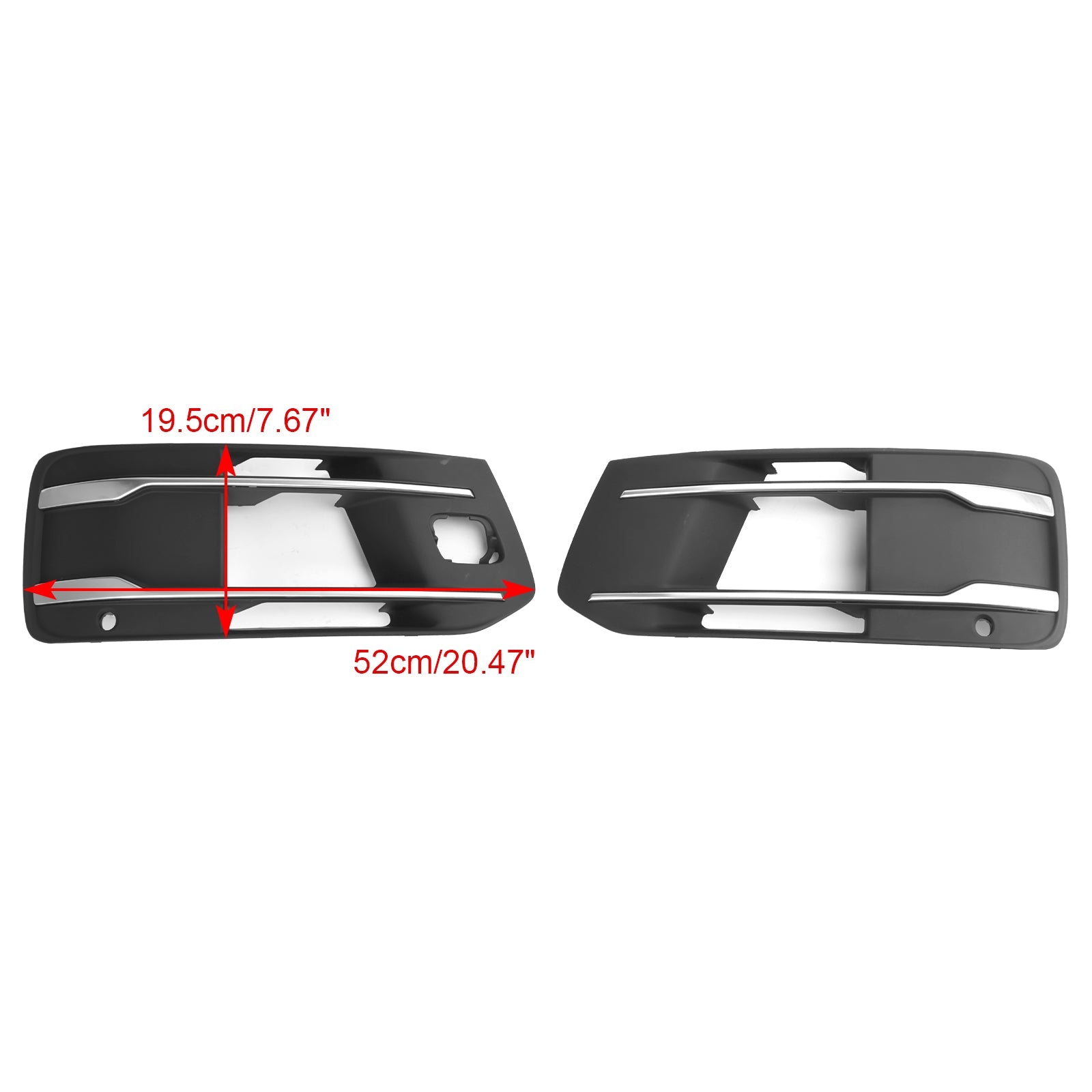 Audi Q7 2016-2019 Cubierta del parachoques delantero Rejilla de luz antiniebla Rejilla de inserción del bisel