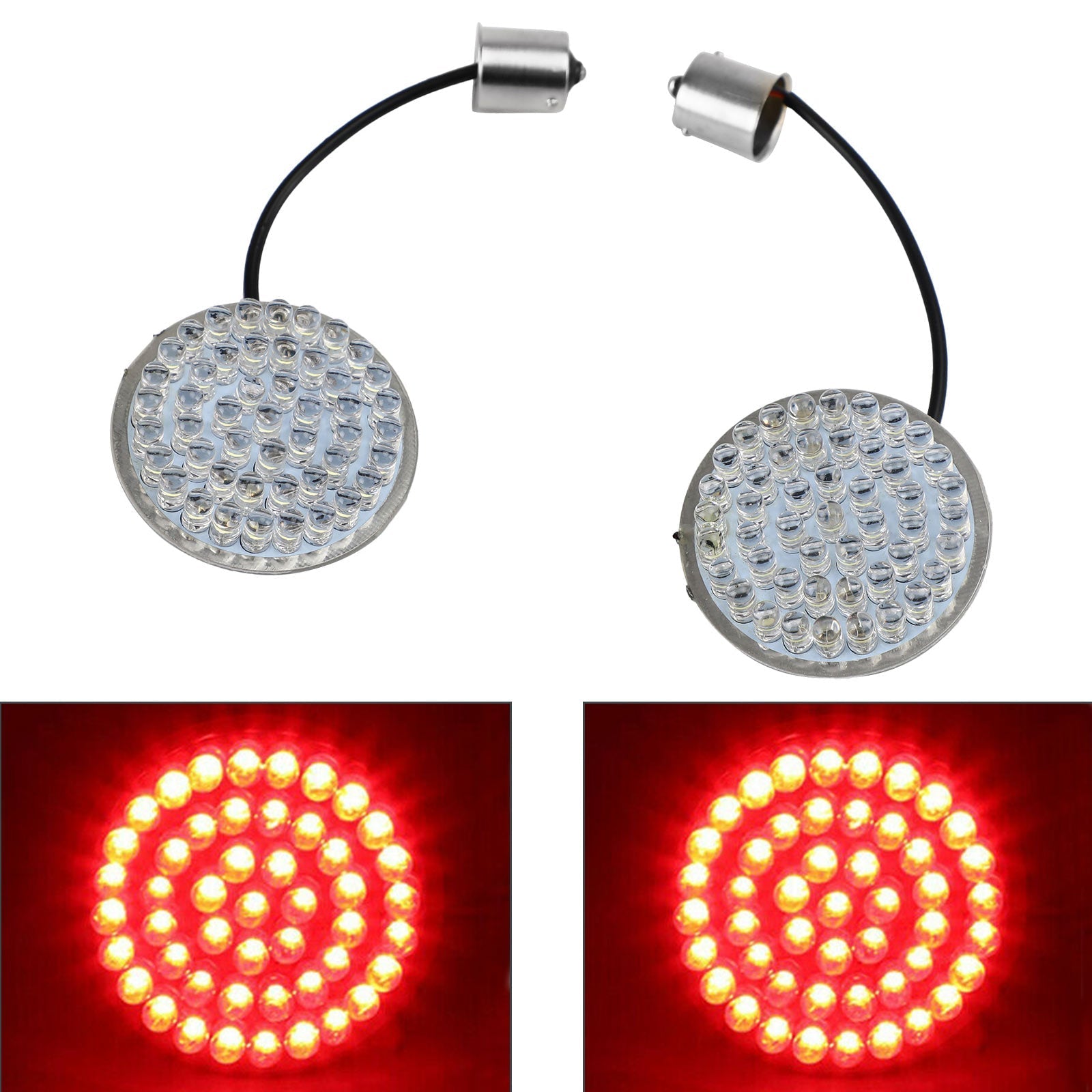 1156 Feux d'insertion de clignotants arrière à LED pour Dyna Touring Street Road Glide 883 Generic