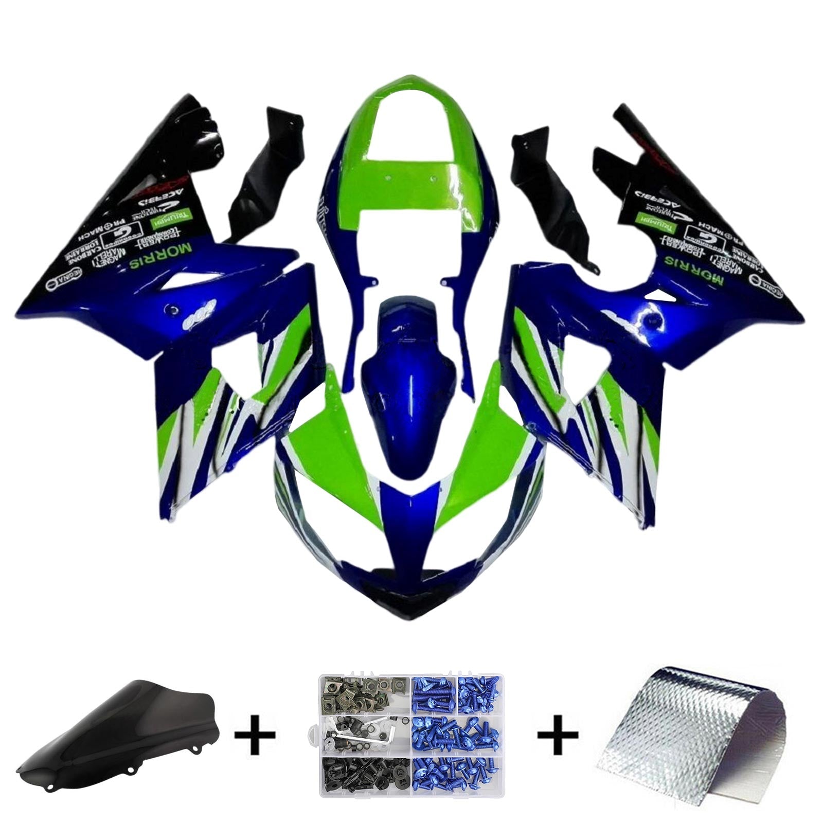 Amotopart Triumph Daytona 600 650 2002-2005 Kit Carenado Carrocería Plástico ABS