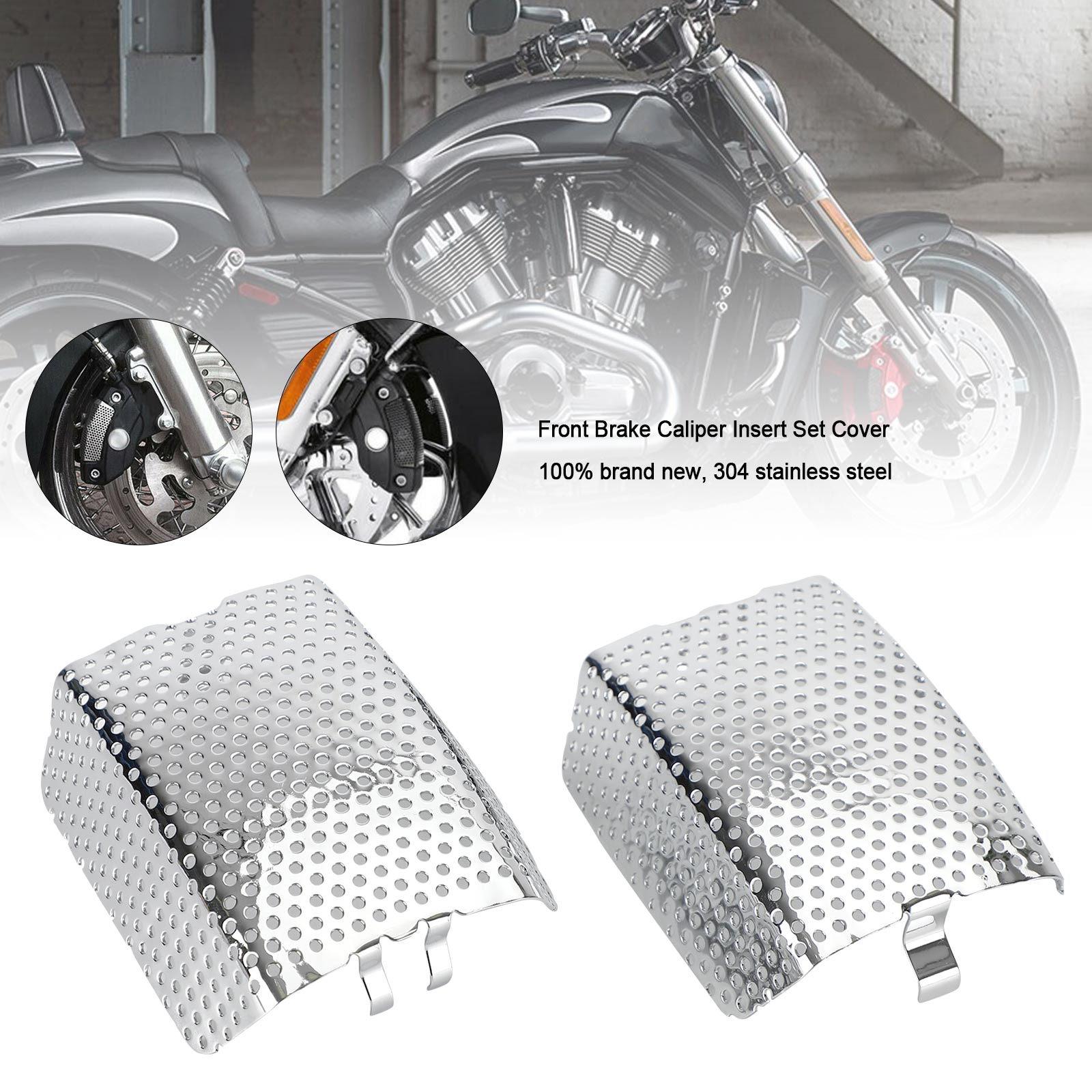 Couvercle de jeu d'inserts d'étrier de frein avant pour Touring V-Rod Street Glide 42054-05 générique