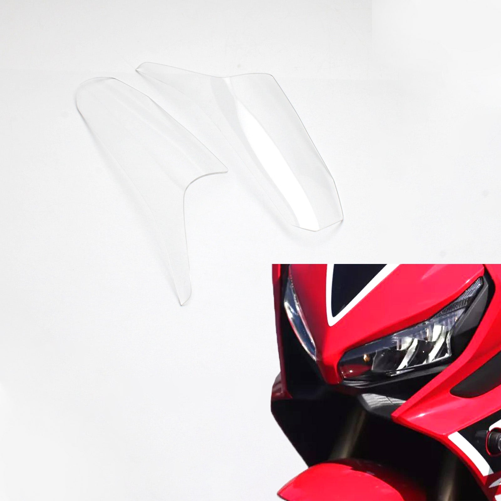 Lente della lampada anteriore Protezione della lente del faro adatta per Honda Cbr650R 2019-2021 Fumo generico