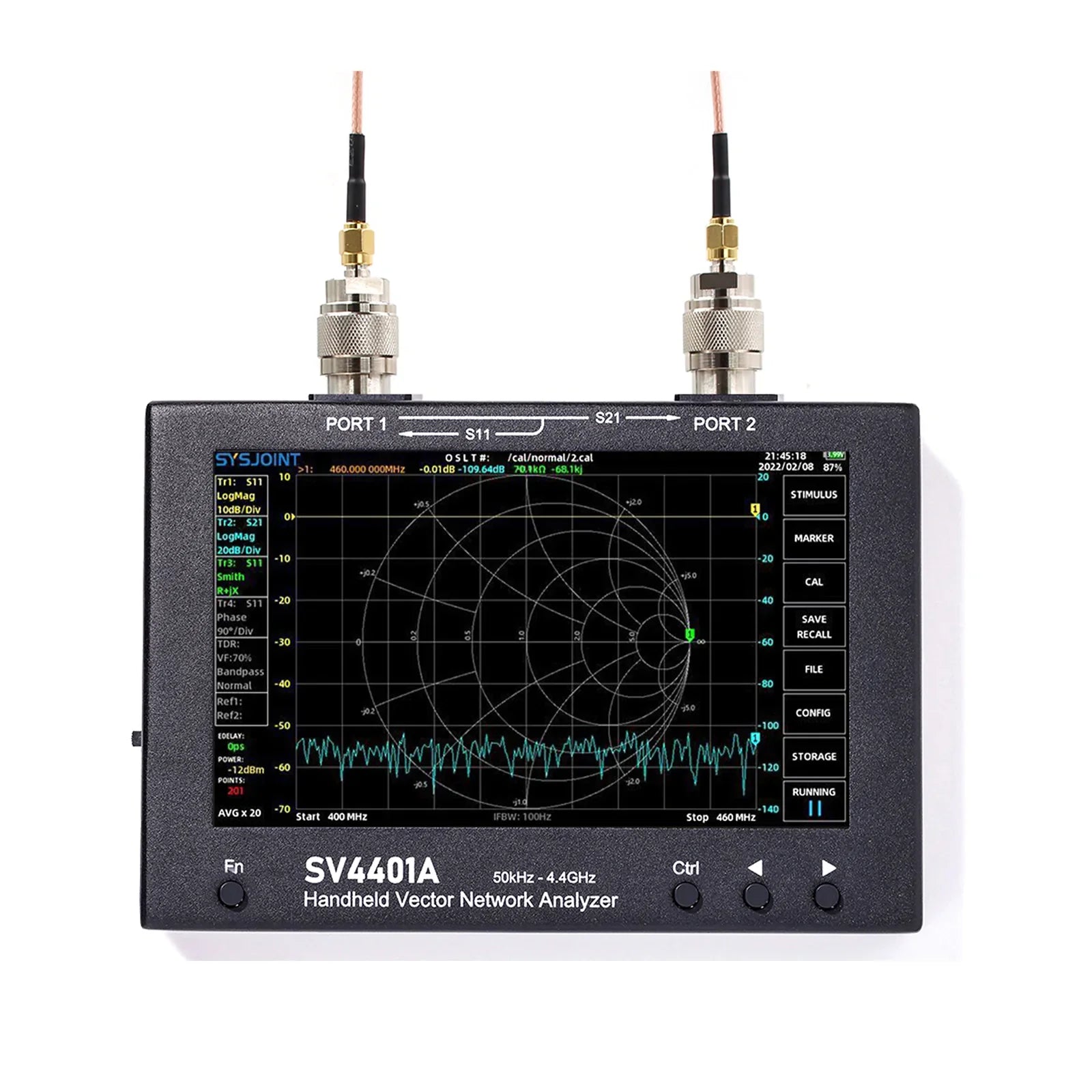 Analyseur de vecteur de réseau vectoriel SV4401A 50KHz-4.4GHz 100Db NanoVNA dynamique