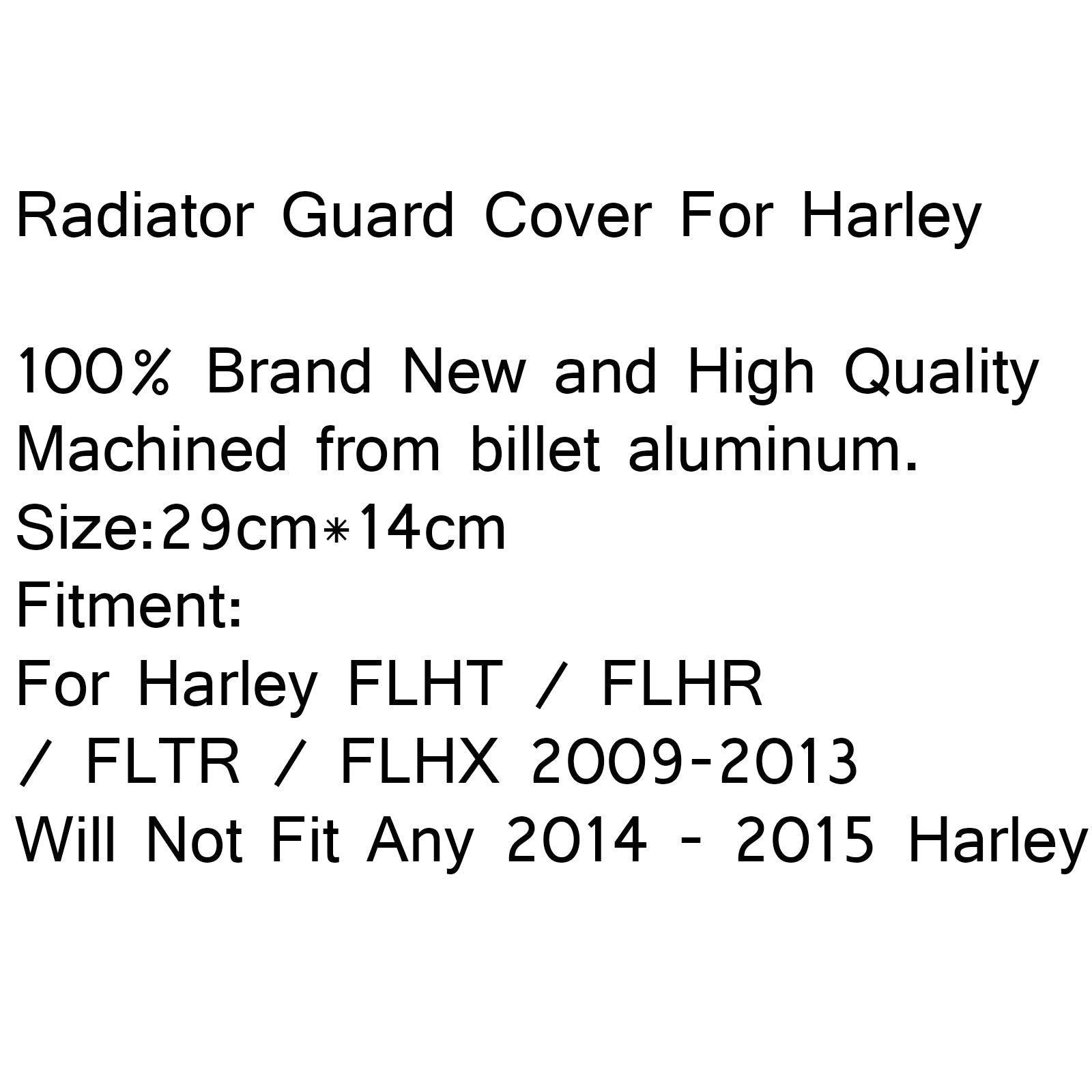 Couverture de radiateur de gril de cadre de billette de commande numérique par ordinateur pour Harley Touring Road King Street Glide générique