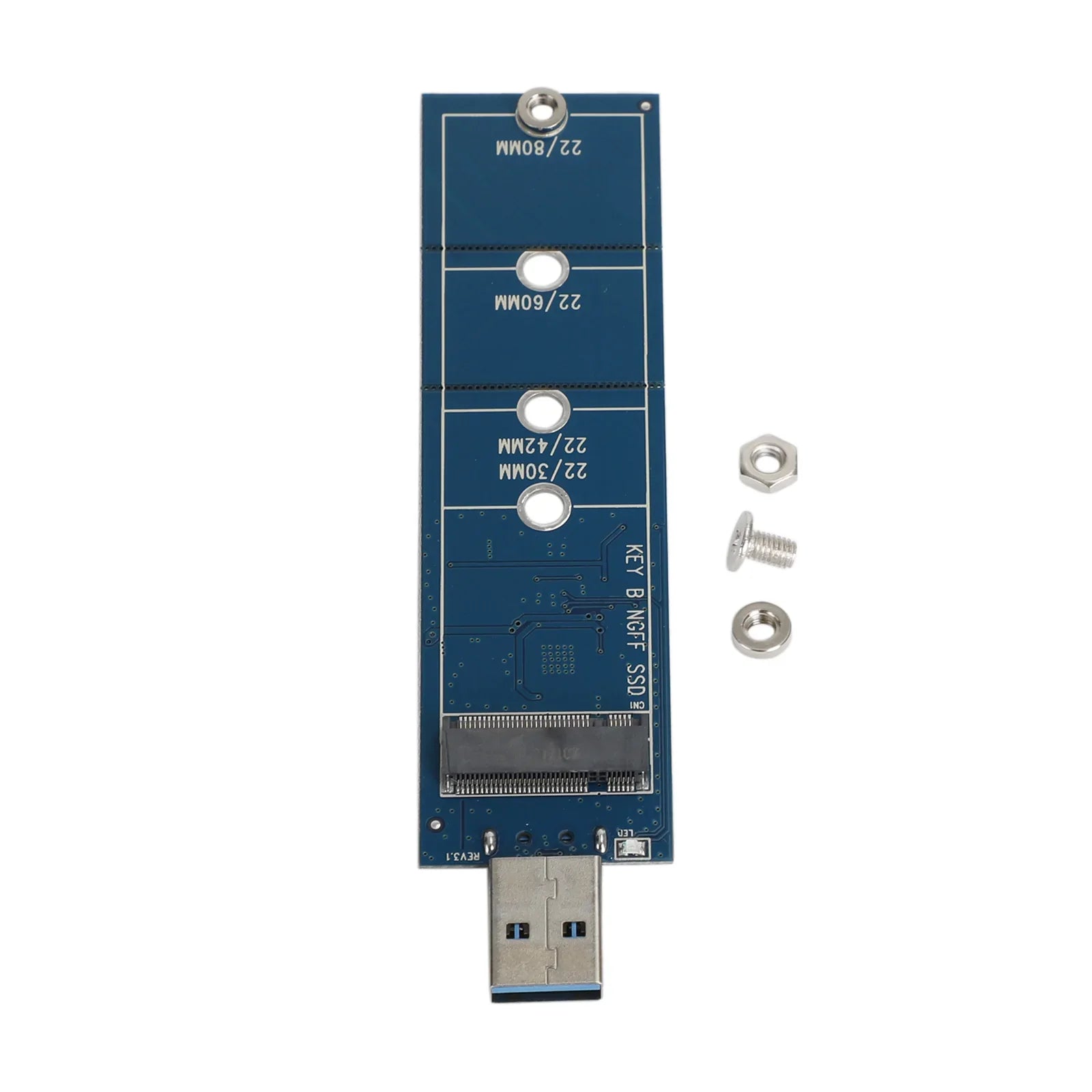 Adaptador M.2 a USB B Key M.2 SSD Adaptador Protocolo SATA para 2230 2242 2260 2280