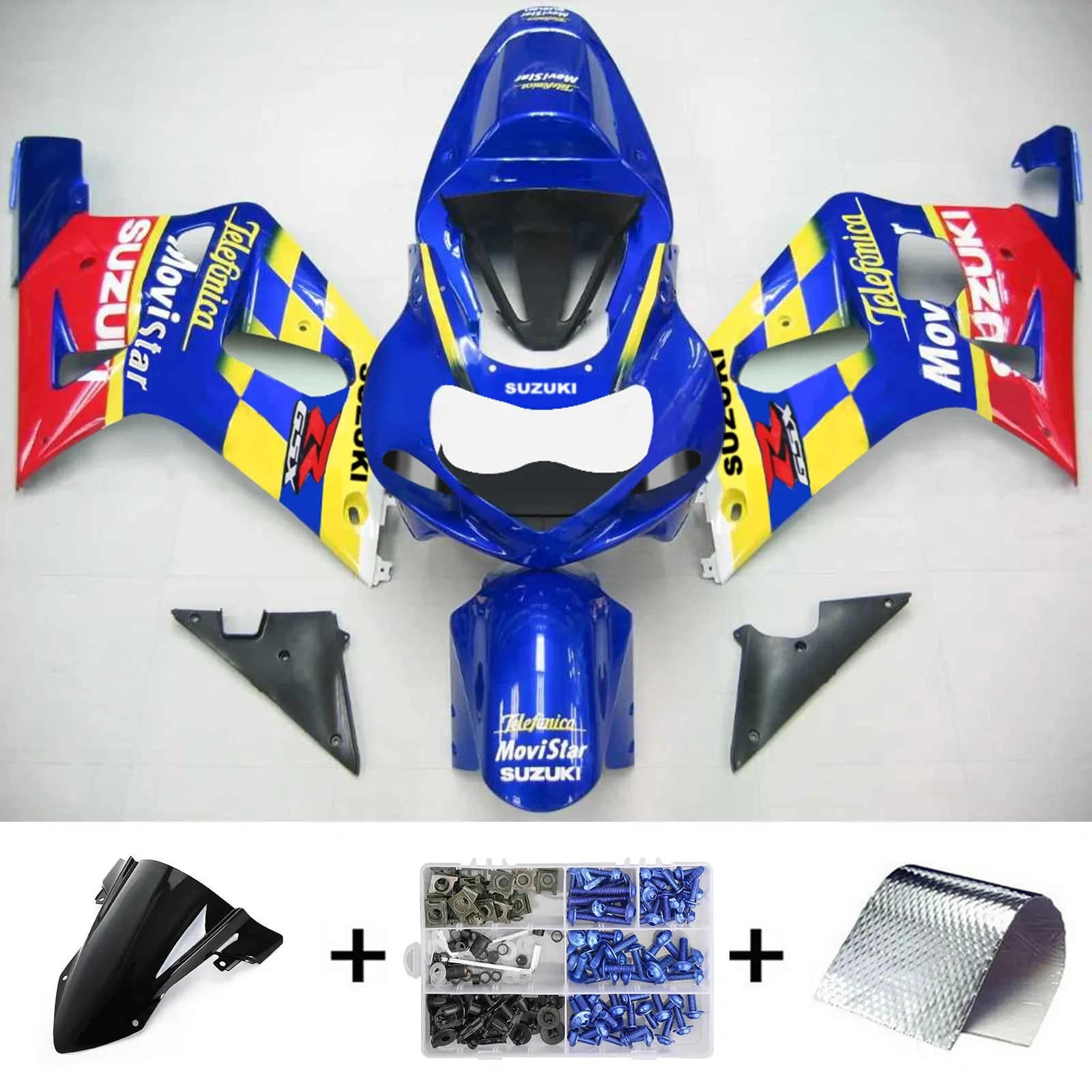 Amotopart Suzuki GSXR750 2001-2003 Kit Carenado Plastico ABS Carroceria