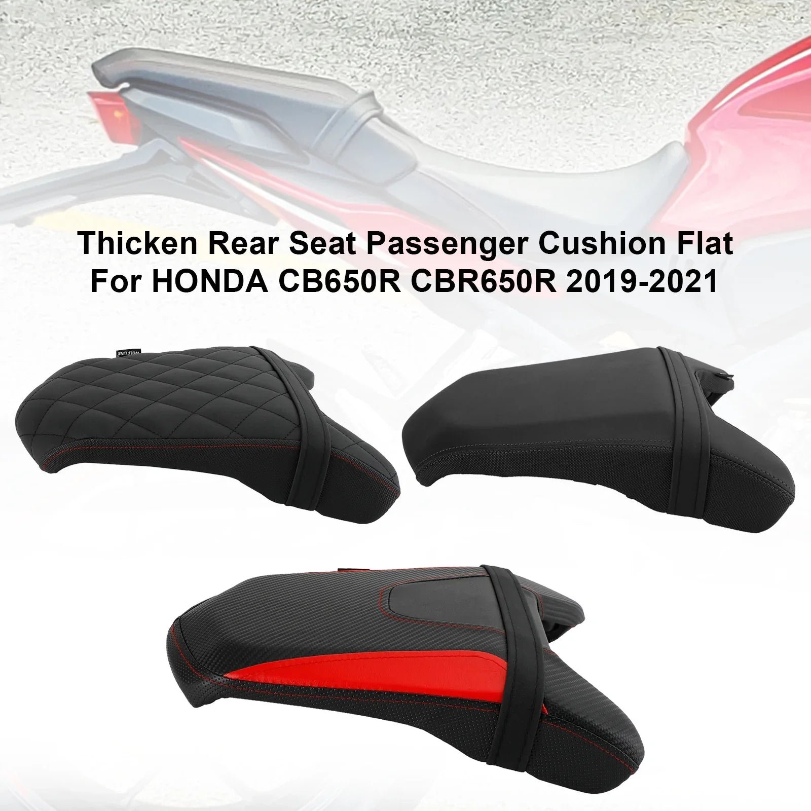 Cuscino del sedile posteriore del passeggero addensato per HONDA CB650R CBR650R 2019-2021