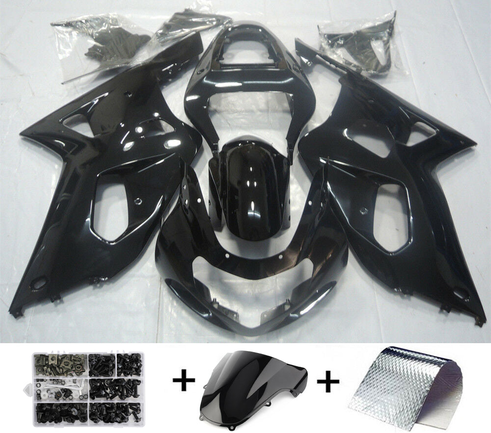 Amotopart 2001-2003 Suzuki GSXR 600 GSXR750 2001-2003 Kit noir brillant