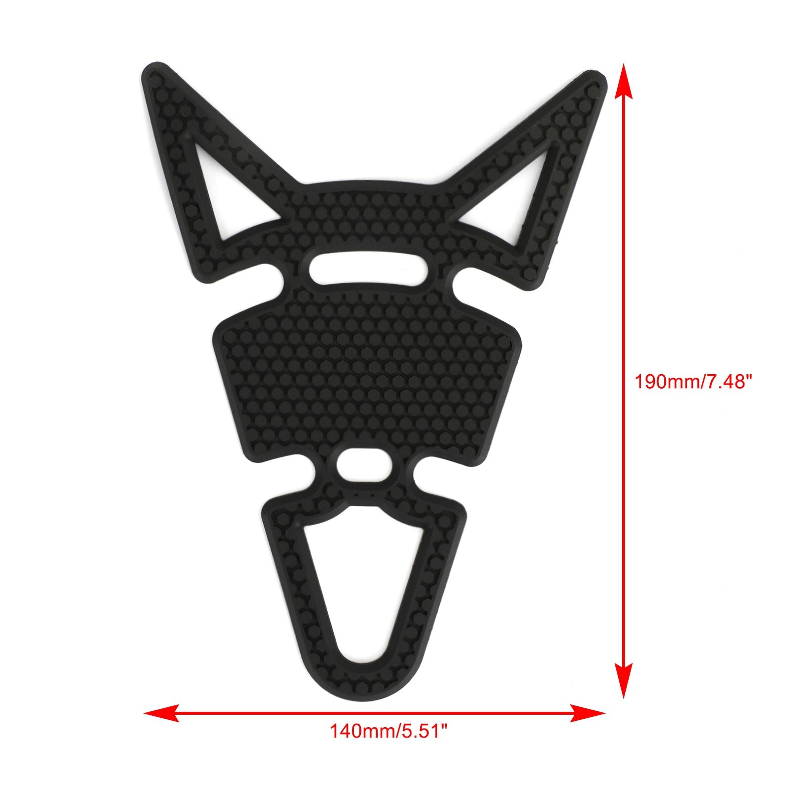 Protezione per serbatoio moto in gomma 3D "Orecchie di gatto" Adesivo per colonna vertebrale moto Aspetto generico