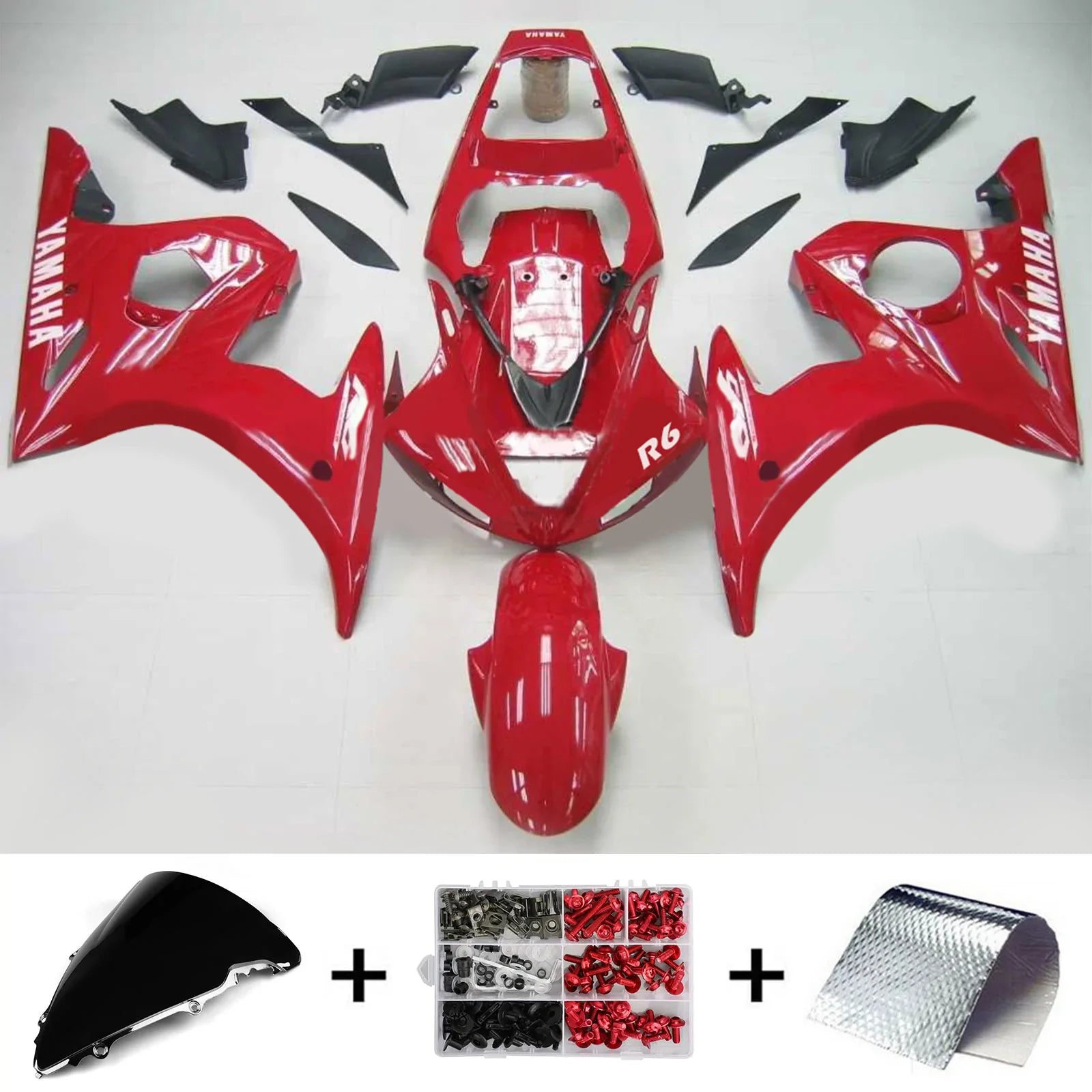 Kit Carenado Amotopart para Yamaha YZF 600 R6 2005 Genérico