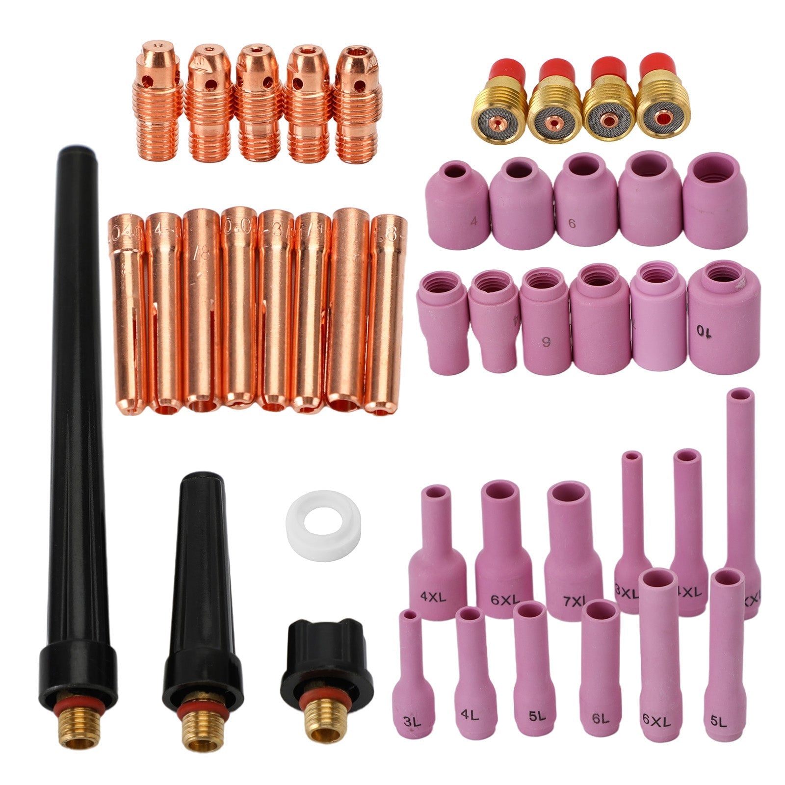 46 pièces Tig gaz lentille collet corps taille assortie ajustement torche de soudage Tig Wp9 20 25