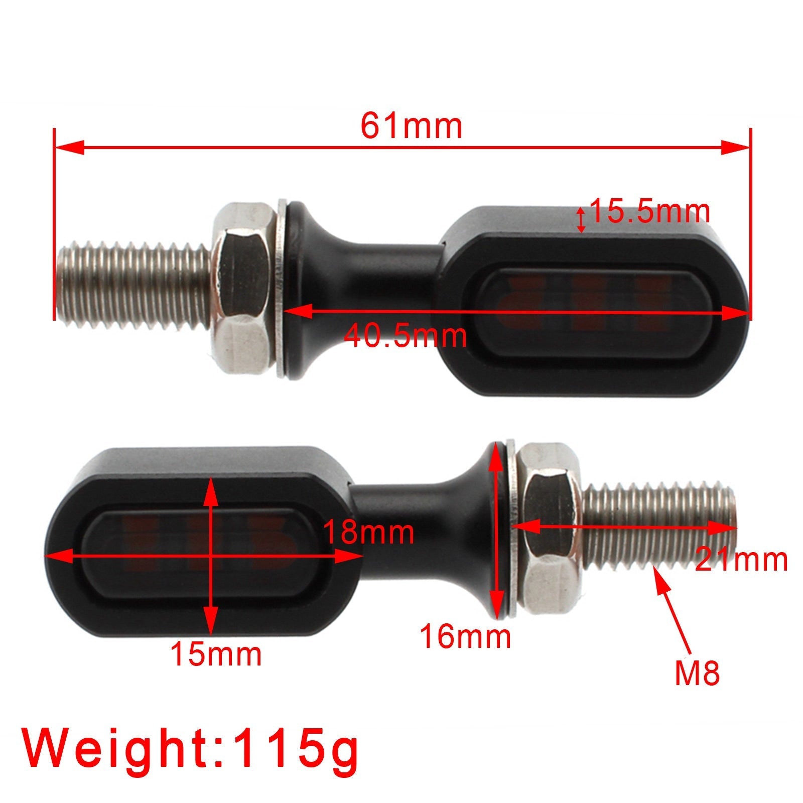 Mini intermitente trasero LED para Sportster Touring Dyna Softail