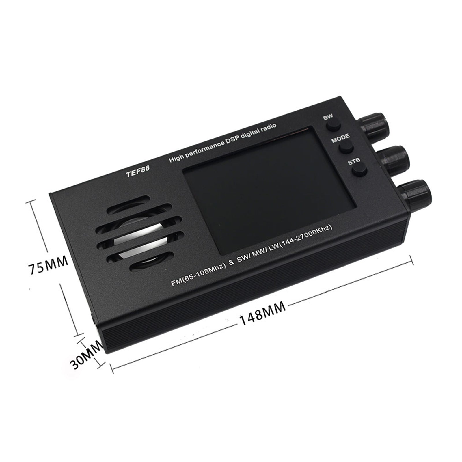 Pantalla LCD de 3,2" EF6686 Radio digital DSP de alto rendimiento 144-27000 KHz SW/MW/LW