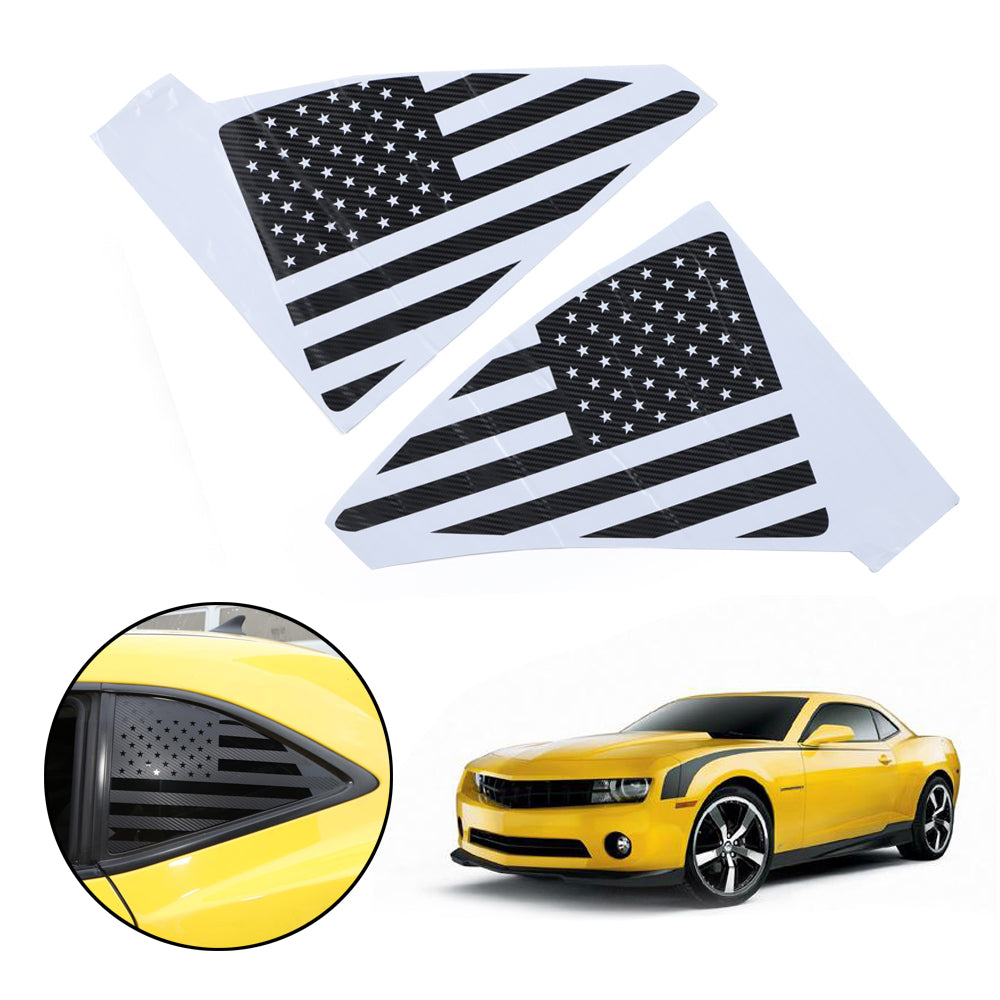 Trasero Wishbone cuarto ventana EE. UU. bandera calcomanía pegatina Trim para Camaro 2010-2015 genérico