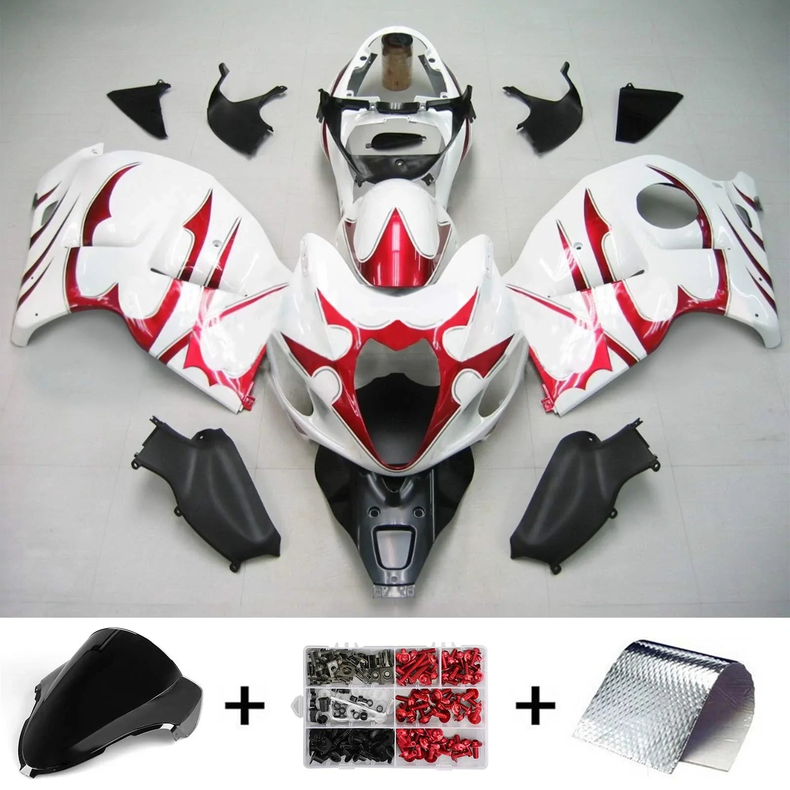 Amotopart Suzuki Hayabusa GSXR1300 1999-2007 Kit de carenado de carrocería de plástico ABS