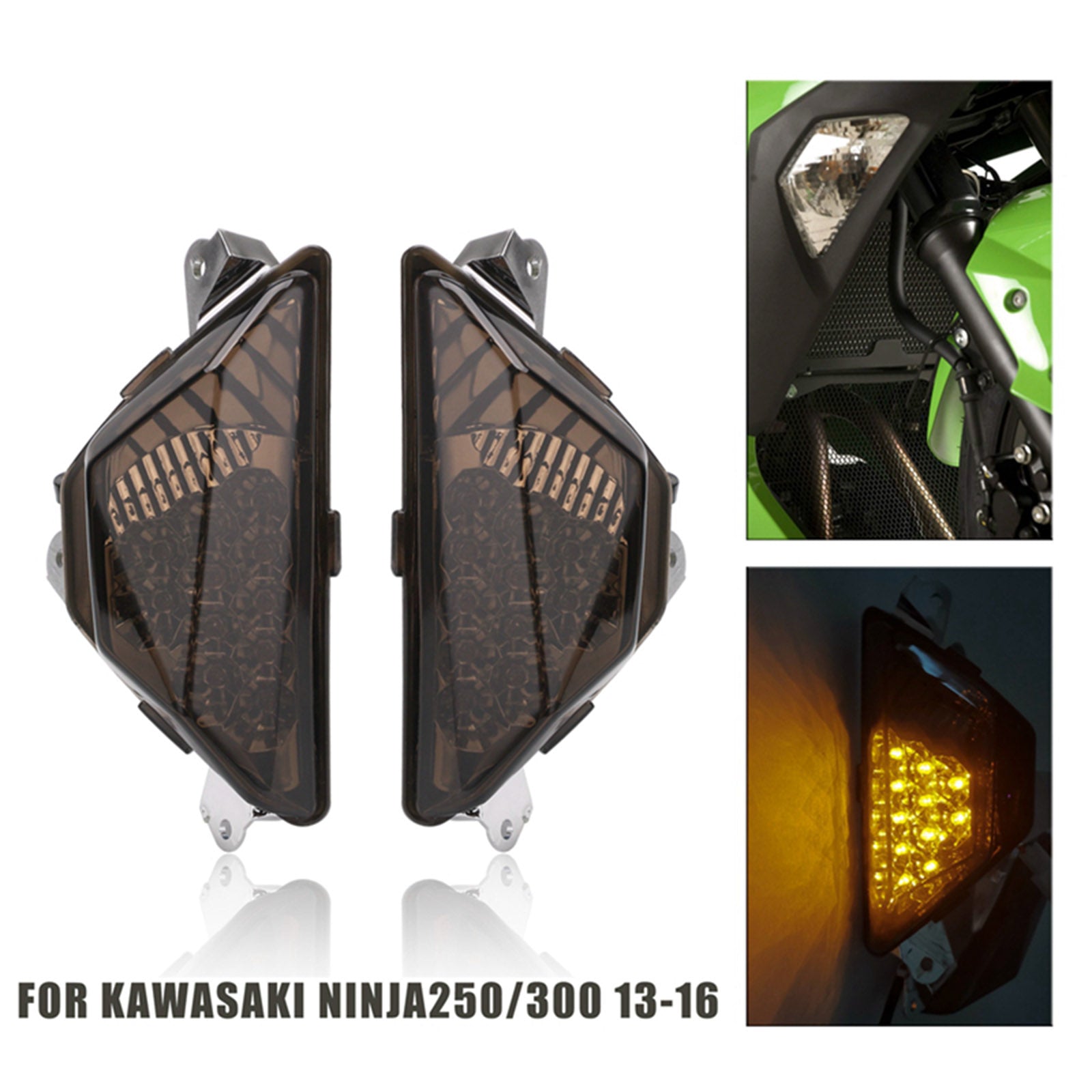 KAWASAKI NINJA 250 300 2013-2016 Lámpara LED de señal de giro delantera para motocicleta