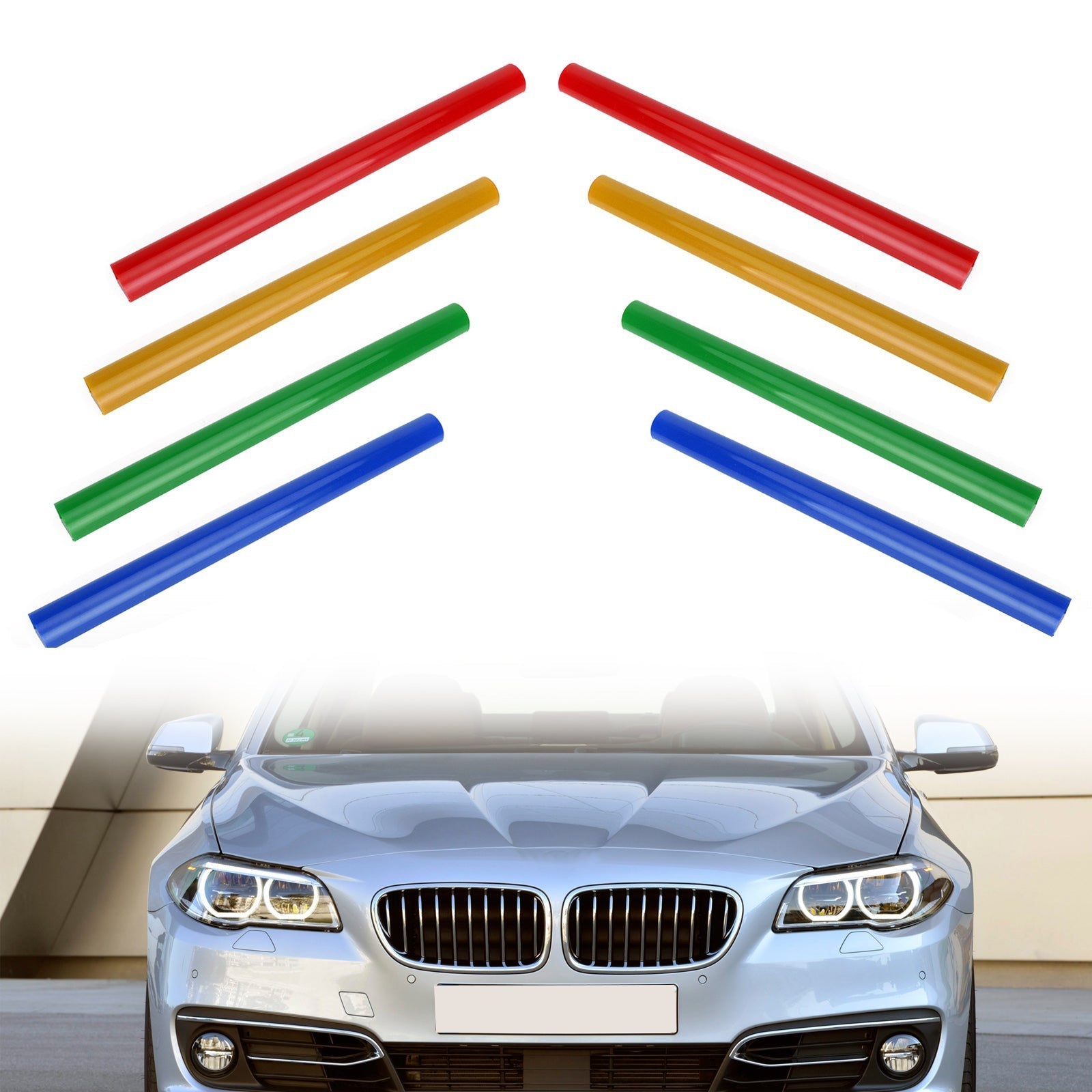 #C Colore Supporto Grill Bar V Brace Wrap Per BMW F07 F10 F11 F18 F06 F12 Generico Blu