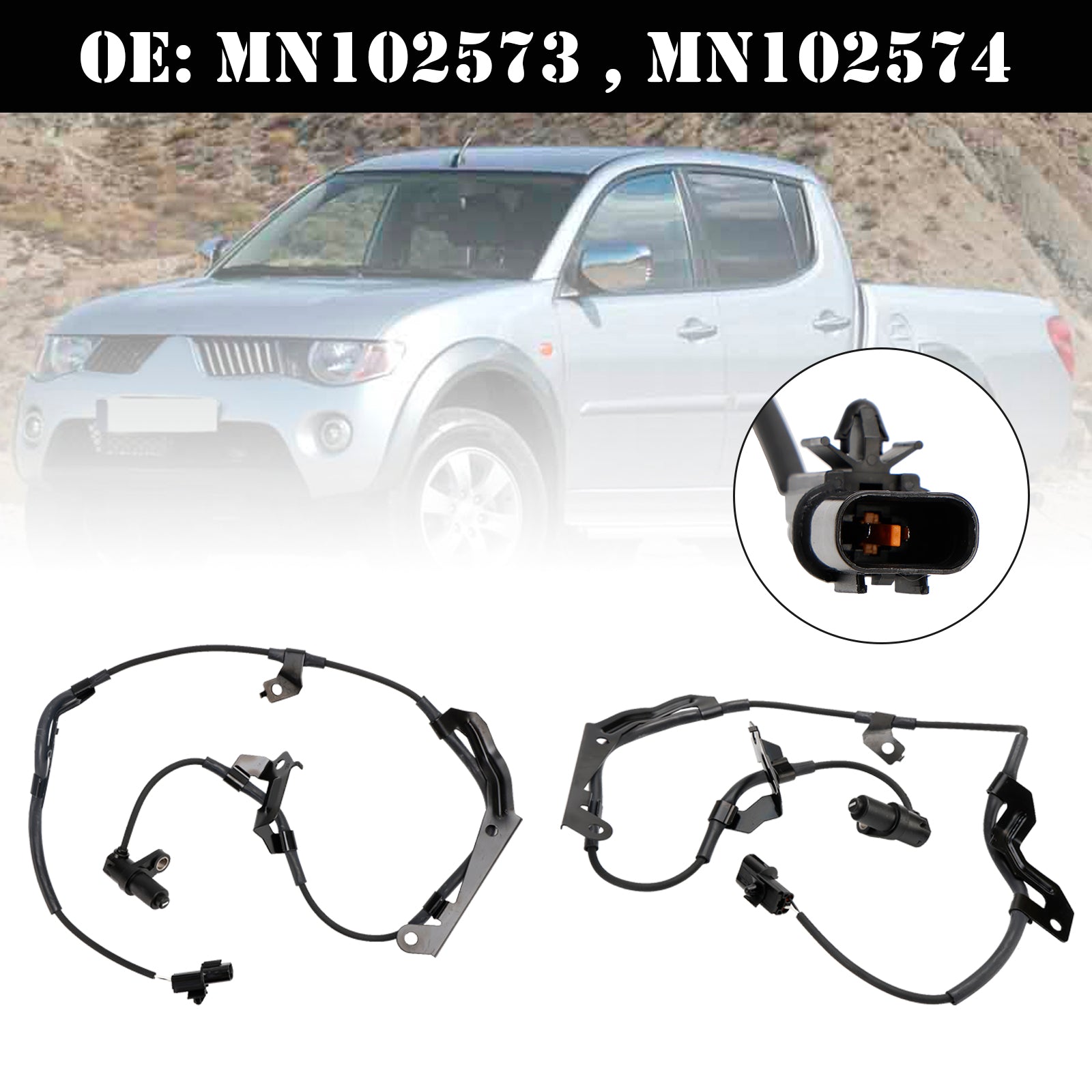 Mitsubishi L200 2.5DID B40 2X Sensor de velocidad de rueda ABS delantero izquierdo y derecho