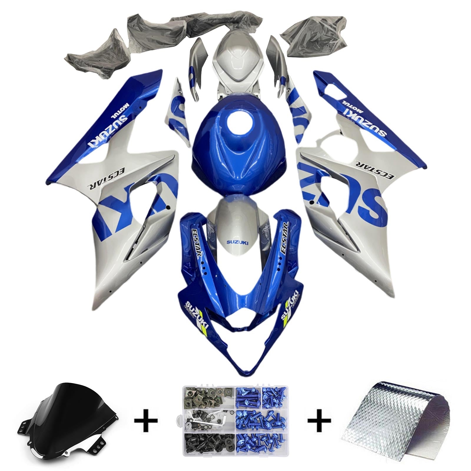 Amotopart Suzuki GSXR1000 2005-2006 K5 Kit carenatura carrozzeria in plastica ABS