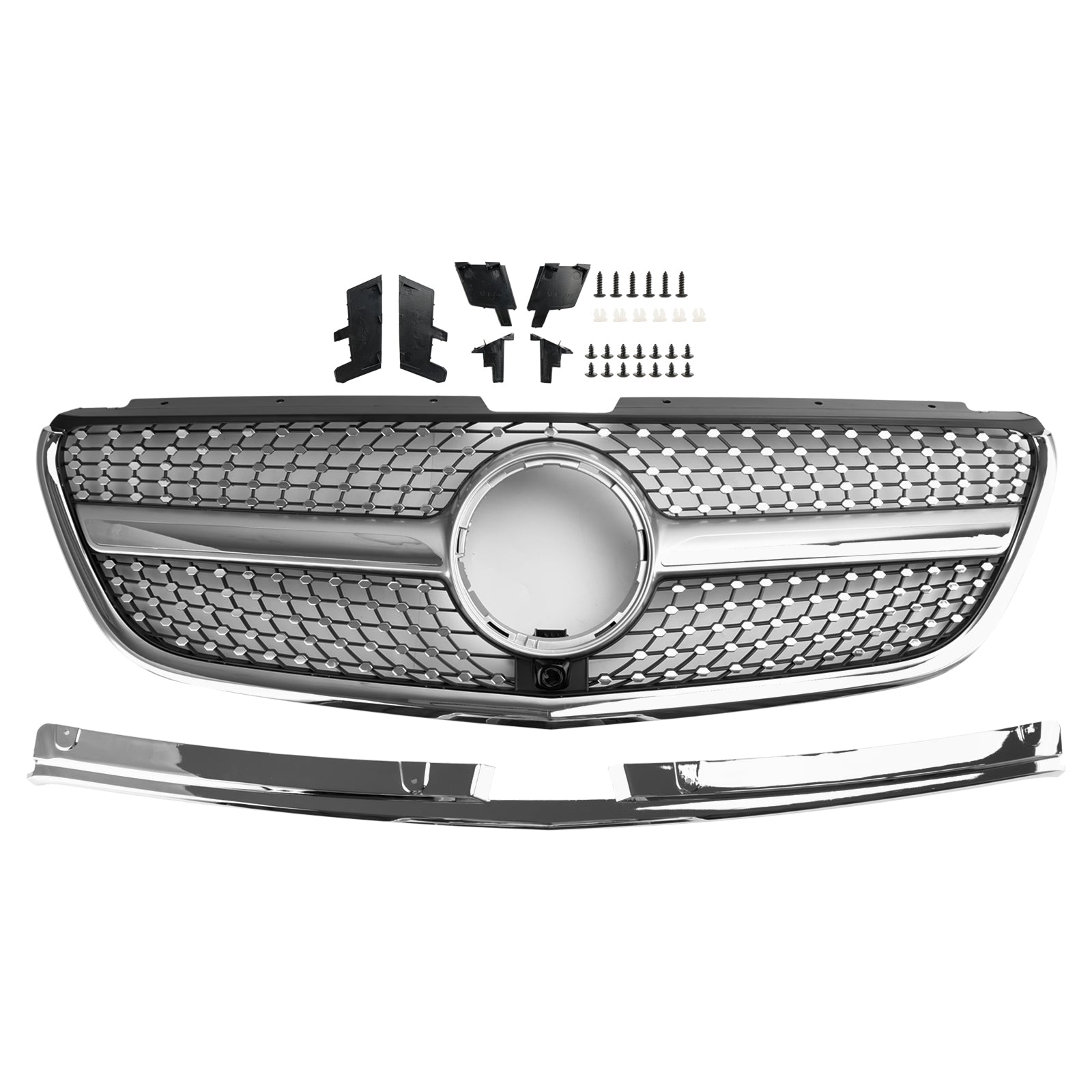 Grille de pare-chocs avant en diamant pour Mercedes Vito W447 2015-2019 GT Stlye