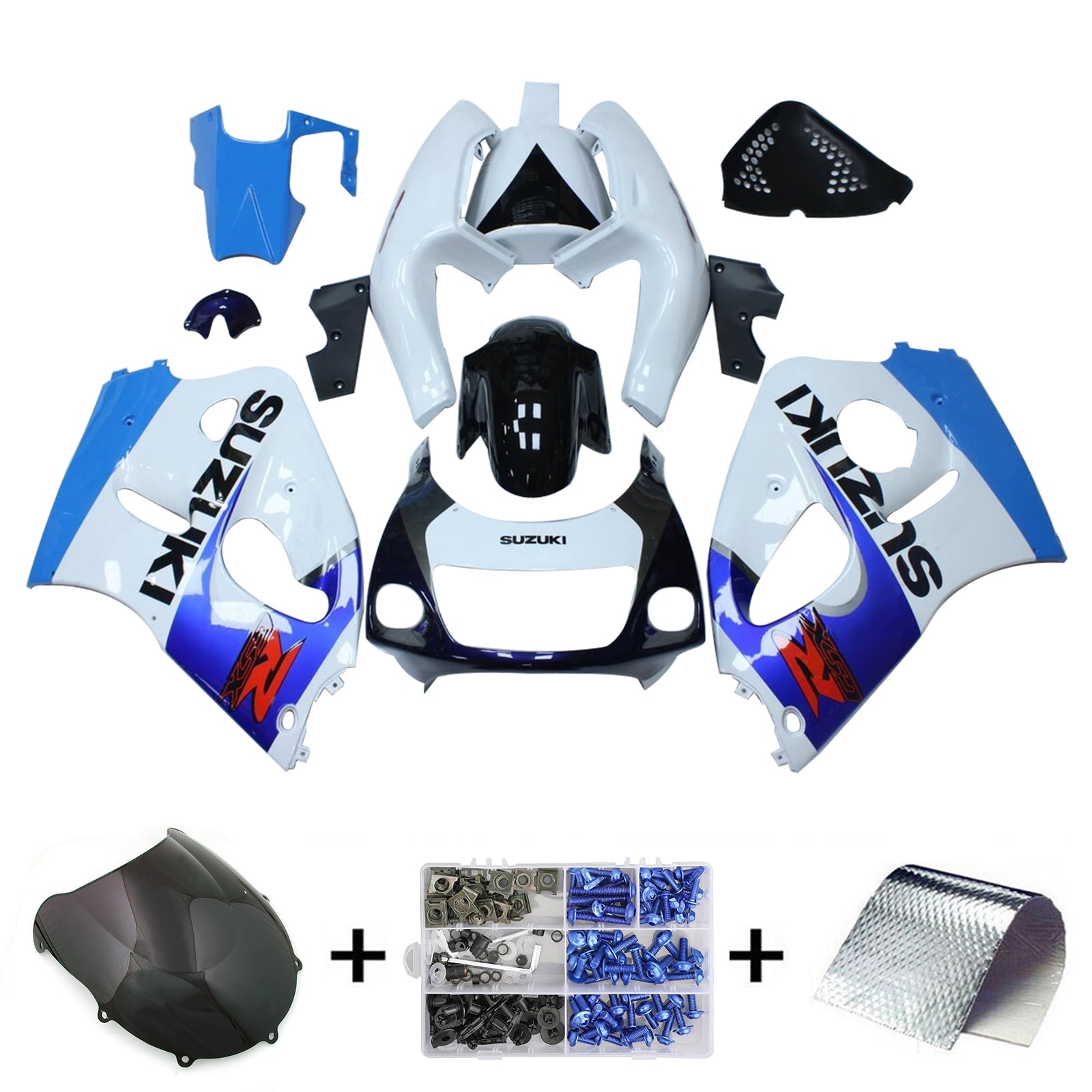 Amotopart Suzuki GSXR600 1996-2000 GSXR750 1996-1999 Kit de carenado de carrocería