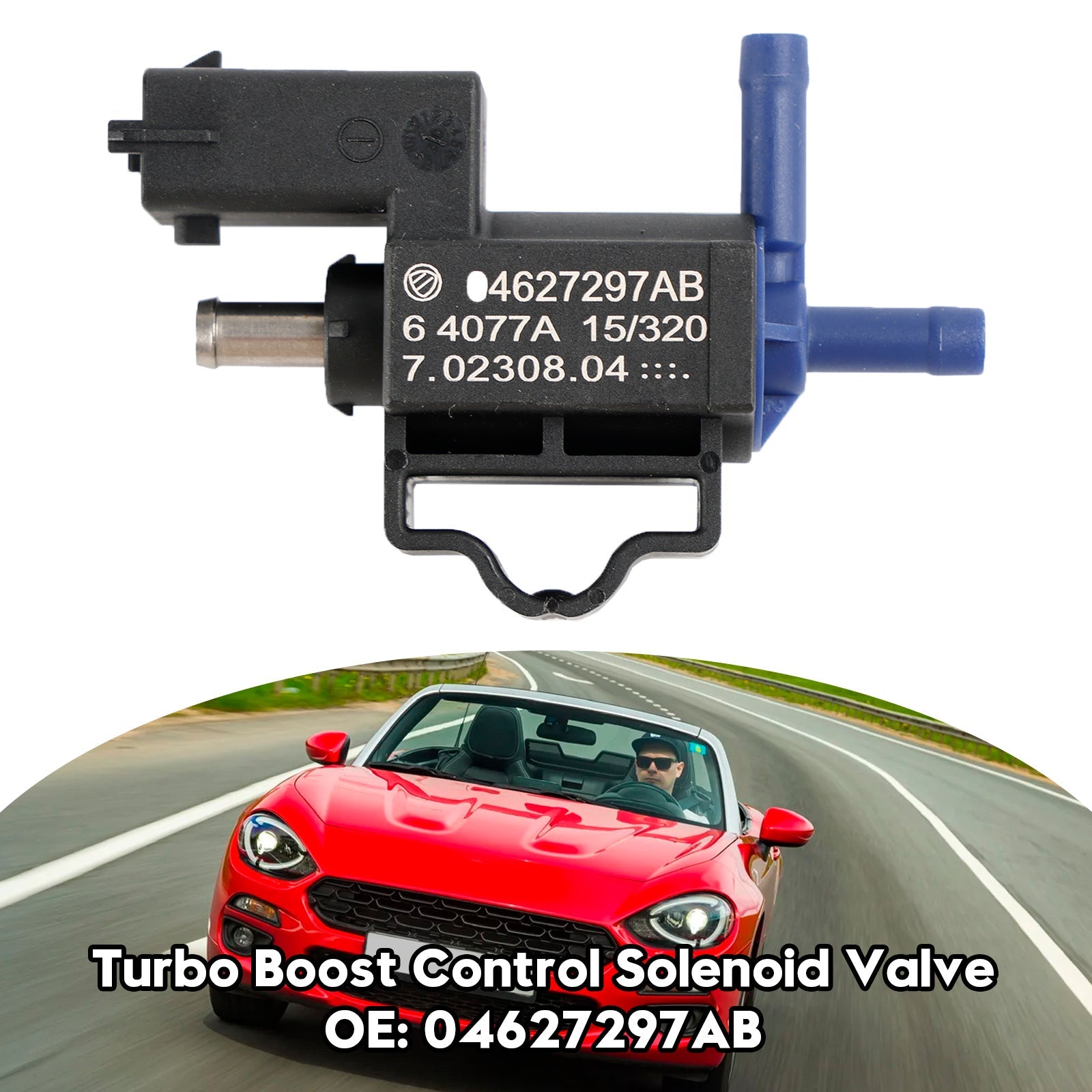 Électrovanne de commande Turbo Boost, pour Fiat 500X 124 Spider 1,4 l 04627297AB